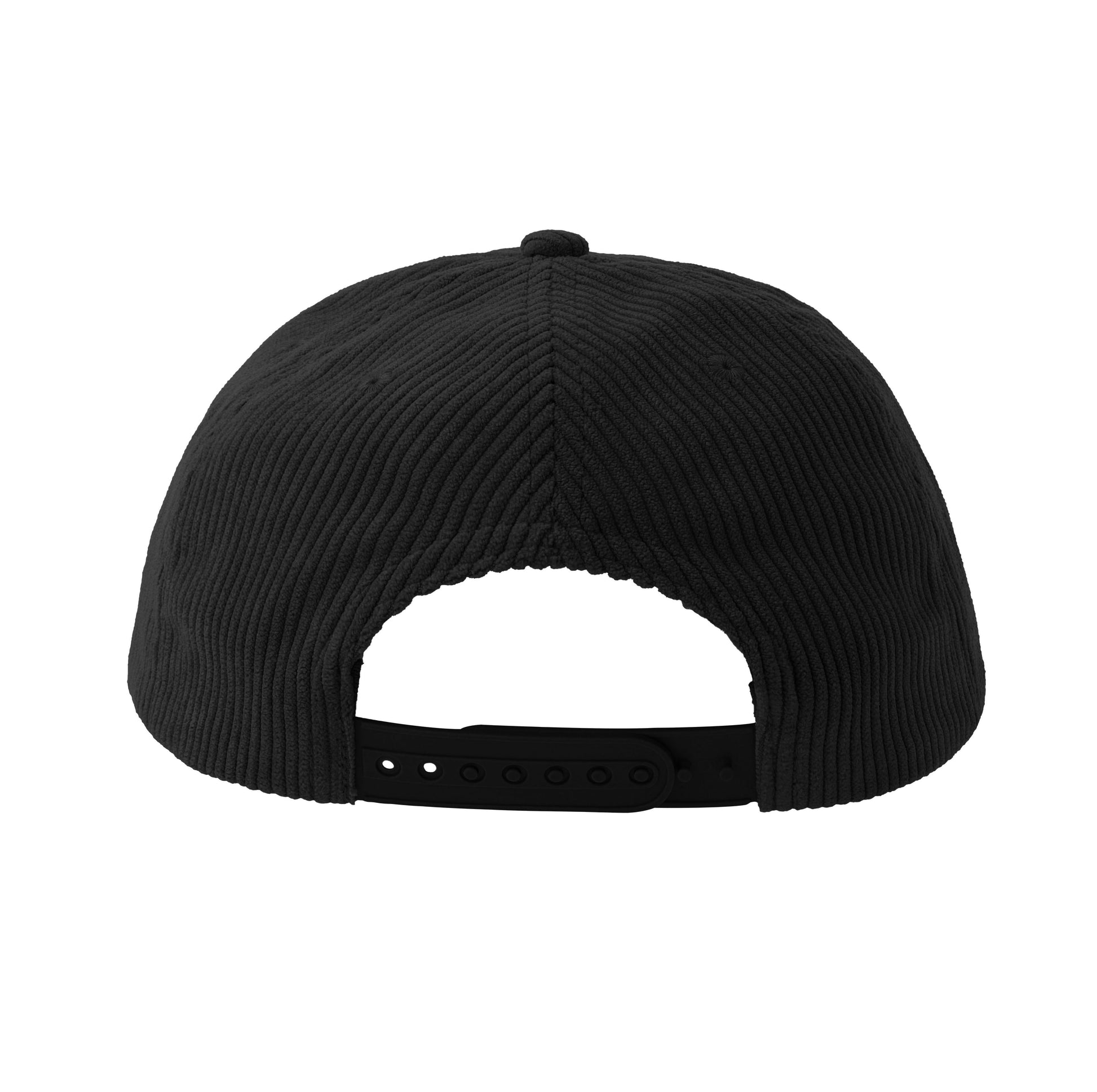 Casquette 5 Pans en Velours Côtelé - Black