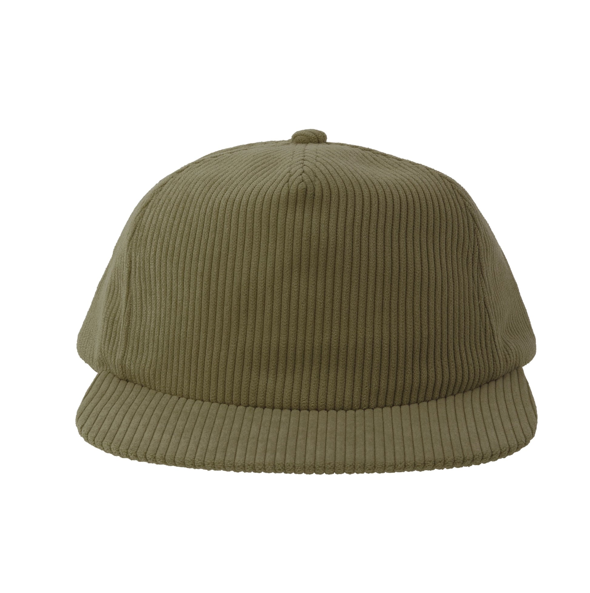 Casquette 5 Pans en Velours Côtelé - Olive