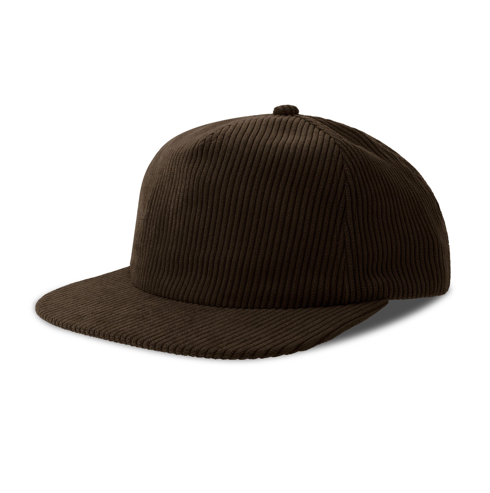 Casquette 5 Pans en Velours Côtelé - Brown