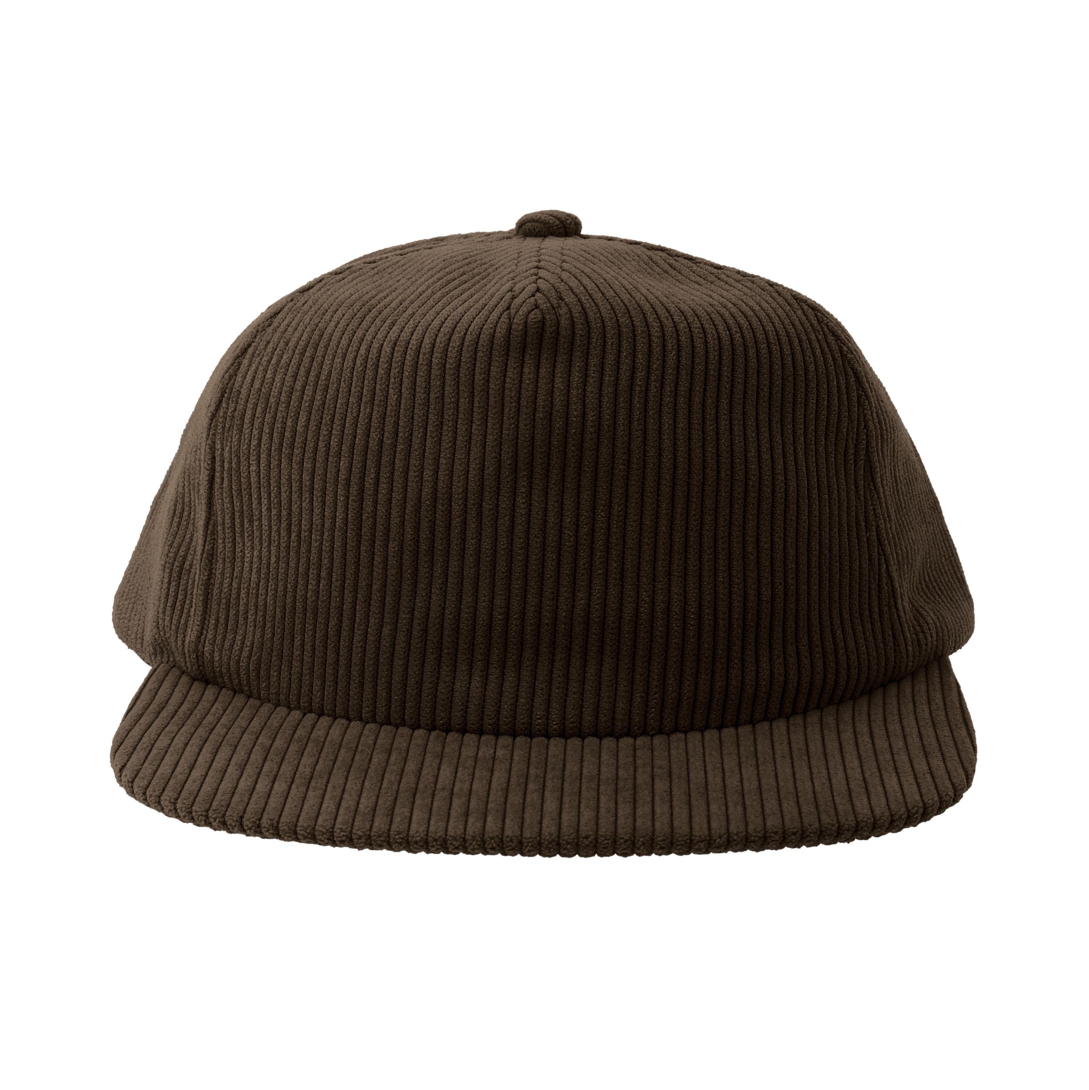 Casquette 5 Pans en Velours Côtelé - Brown
