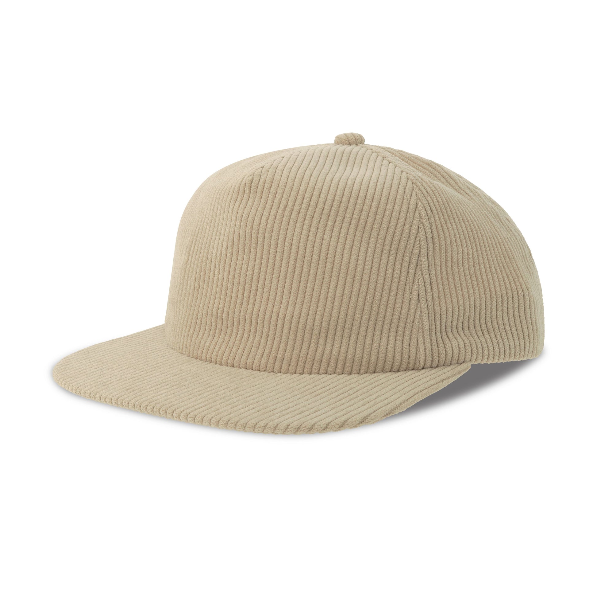 Casquette 5 Pans en Velours Côtelé - Stone