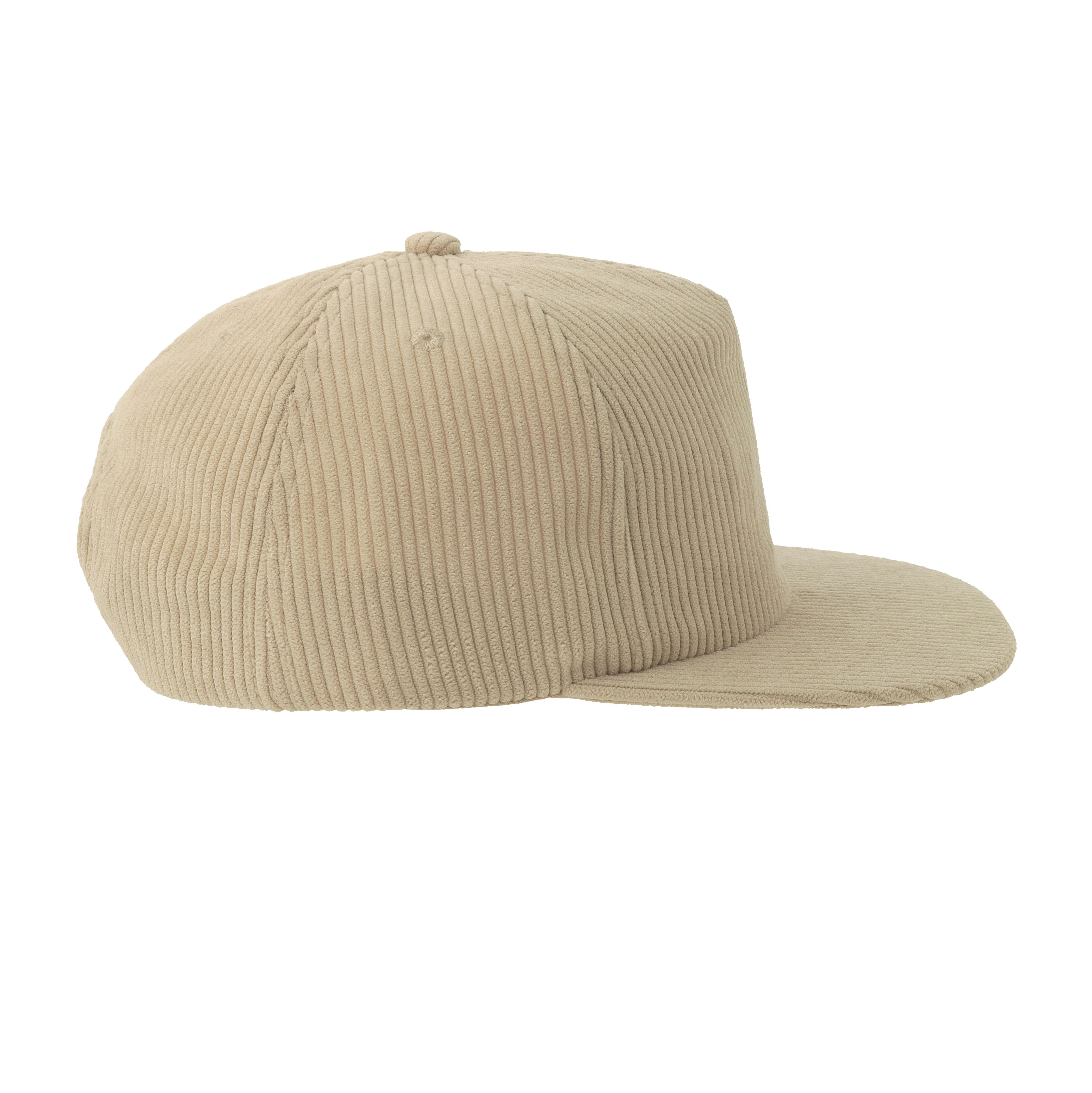 Casquette 5 Pans en Velours Côtelé - Stone