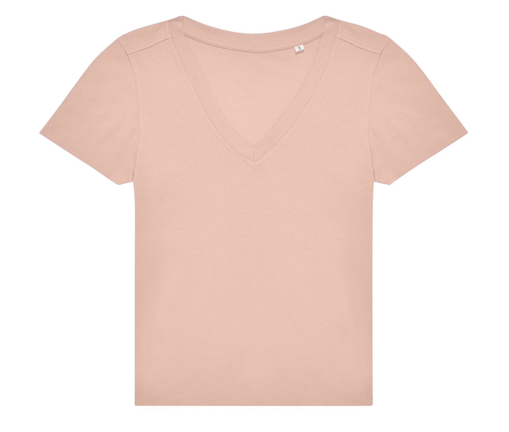 Tee-Shirt Femme Col V 150 - Soft Rose