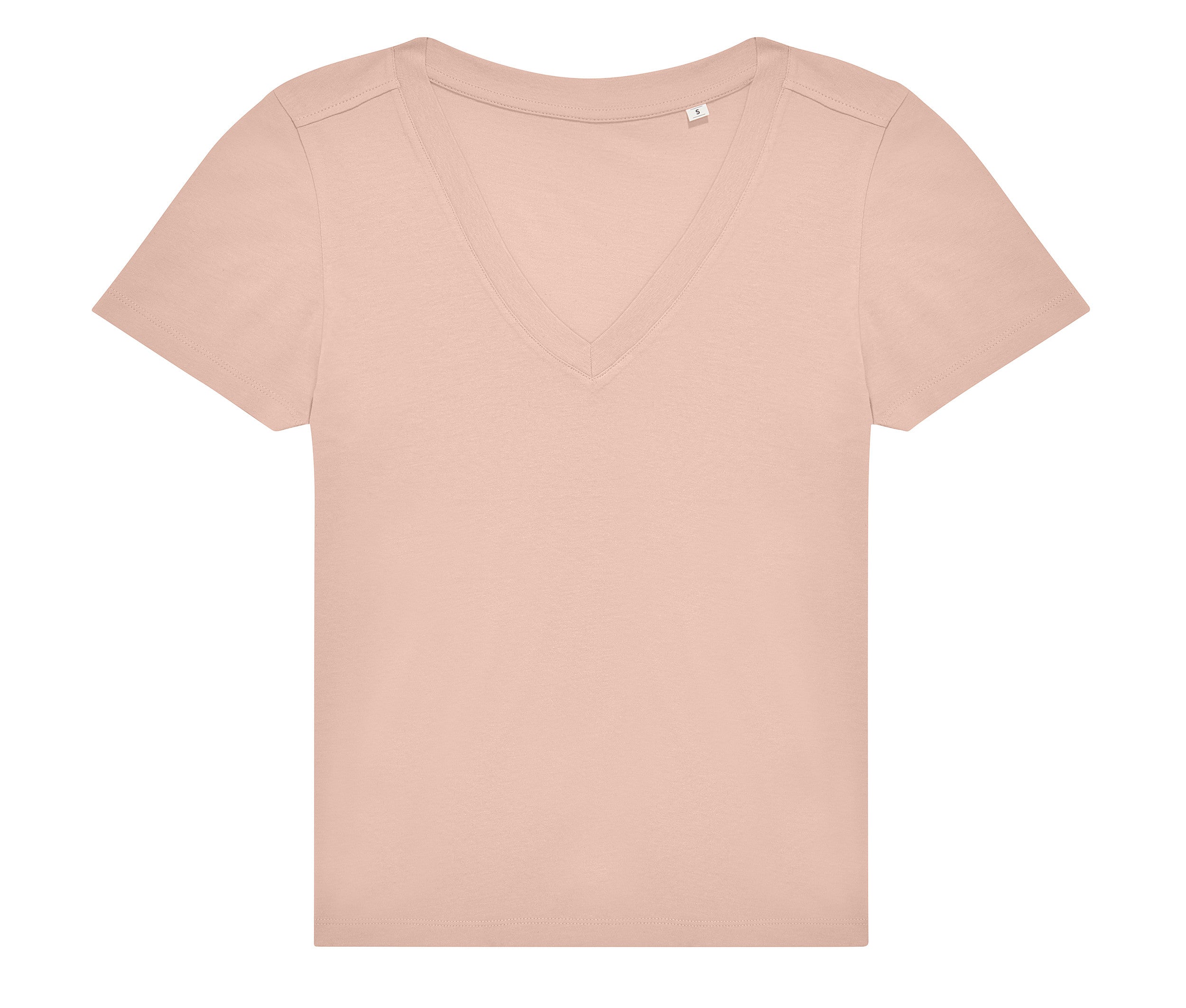 Tee-Shirt Femme Col V 150 - Soft Rose