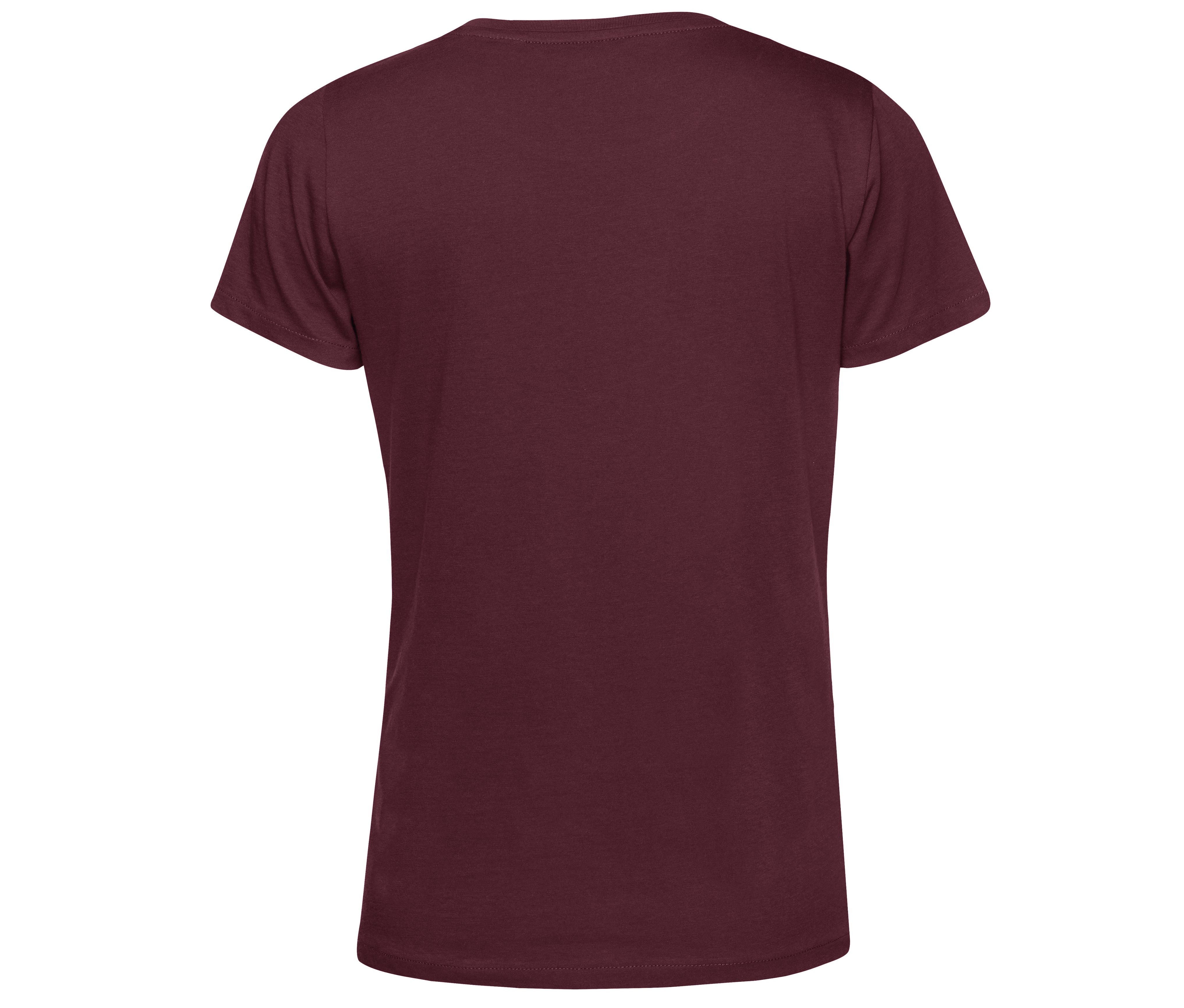 Tee-Shirt Femme Col Rond 150 Organique - Burgundy