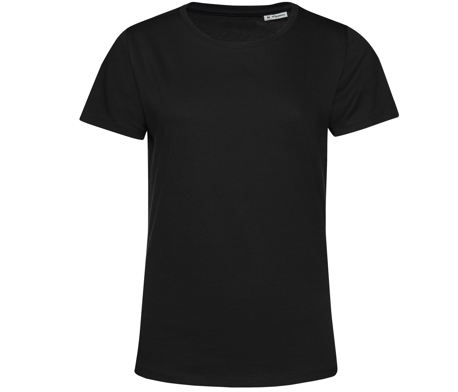 Tee-Shirt Femme Col Rond 150 Organique - Black Pure