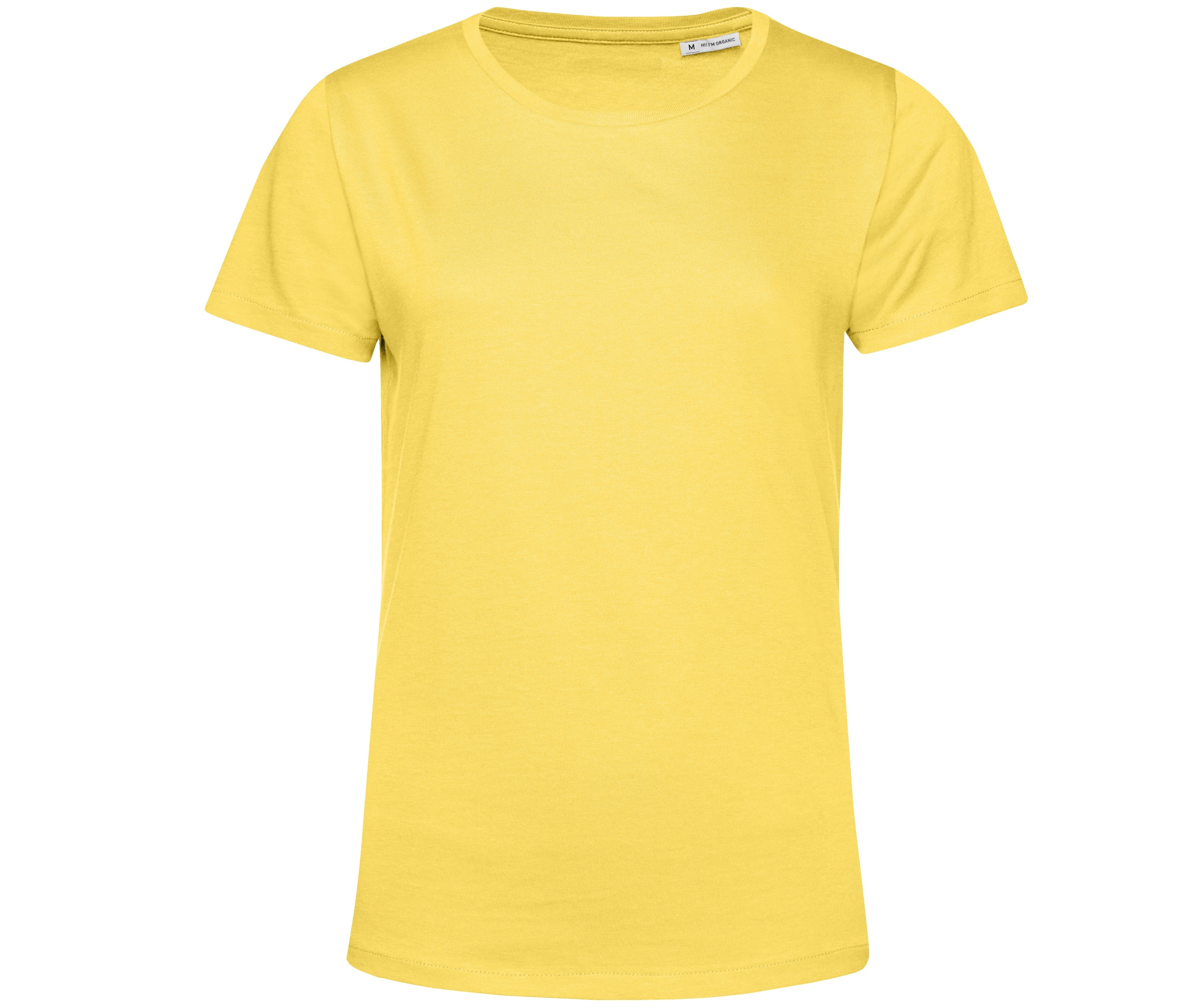 Tee-Shirt Femme Col Rond 150 Organique - Yellow Fizz