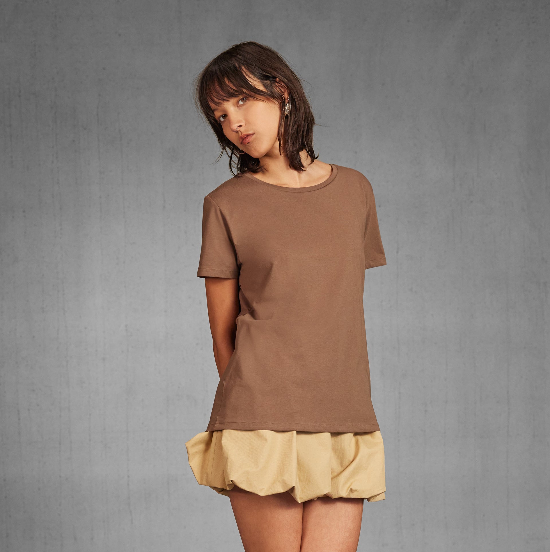 Tee-shirt femme col rond 150 organique