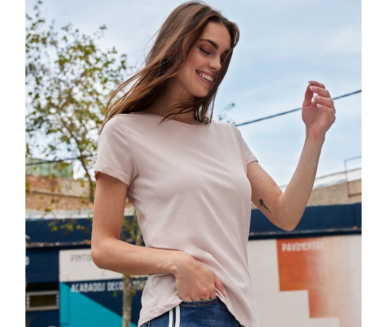 Tee-shirt femme col rond 150