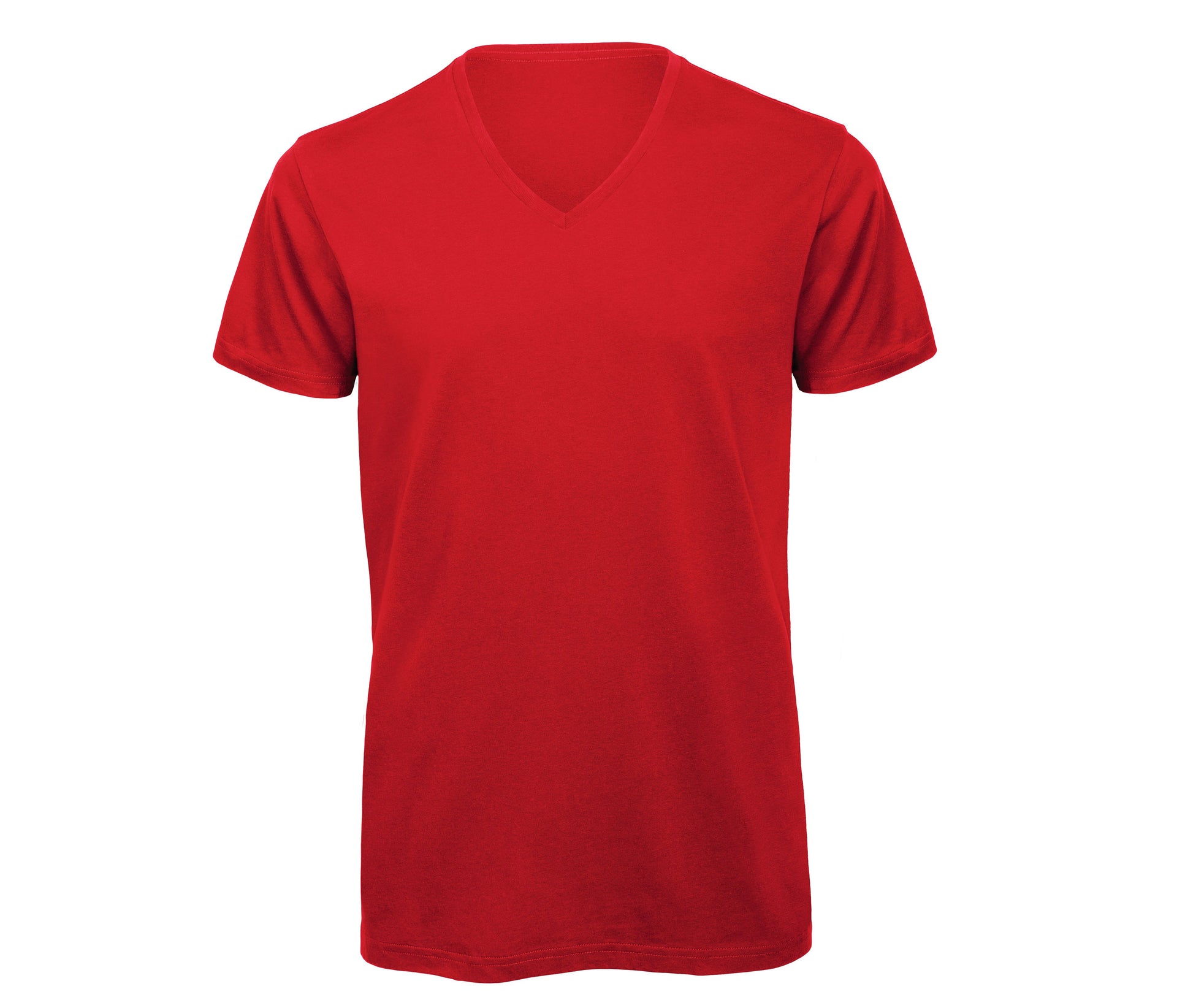 Tee-Shirt Homme Col V en Coton Bio - Red