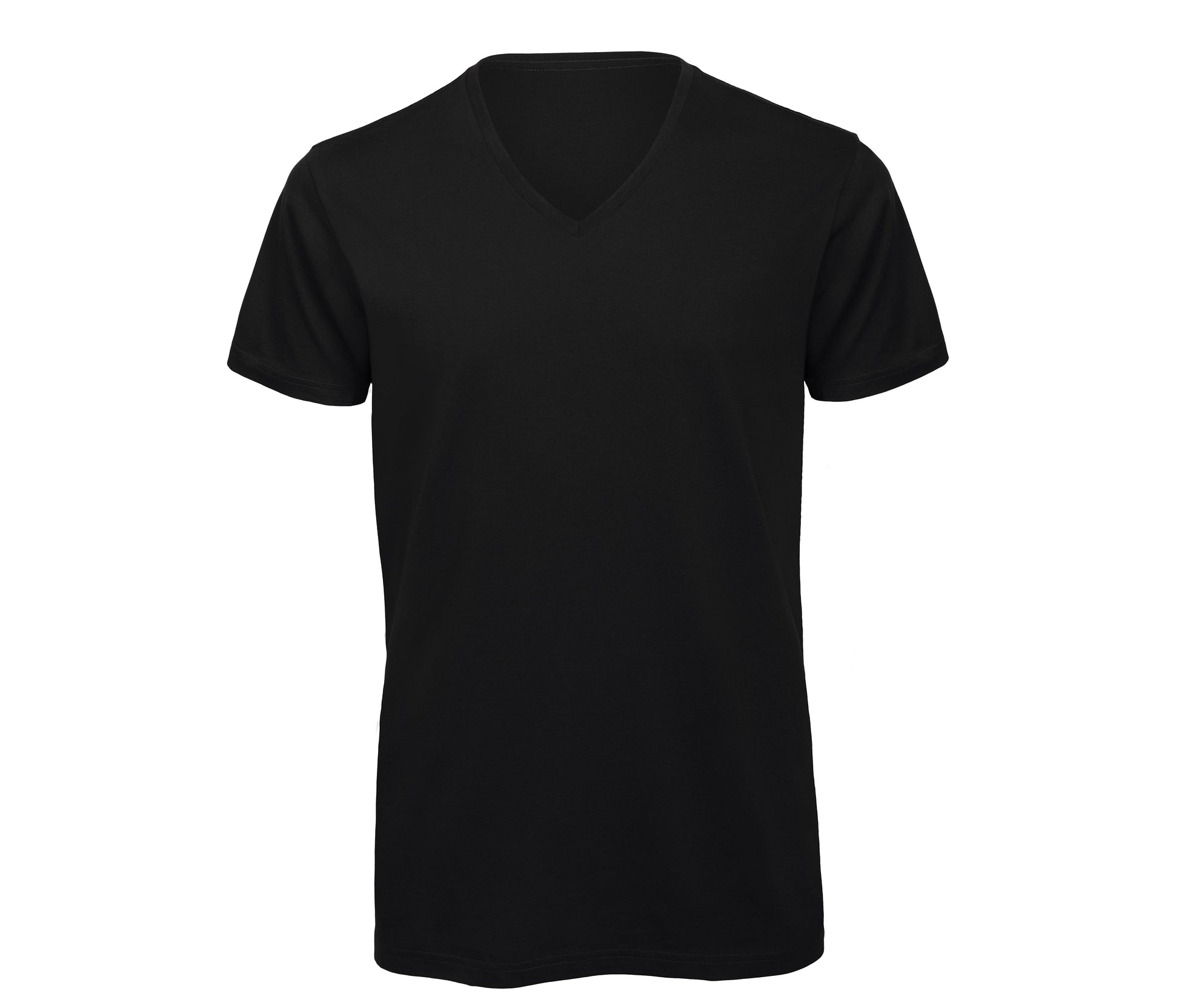 Tee-Shirt Homme Col V en Coton Bio - Black