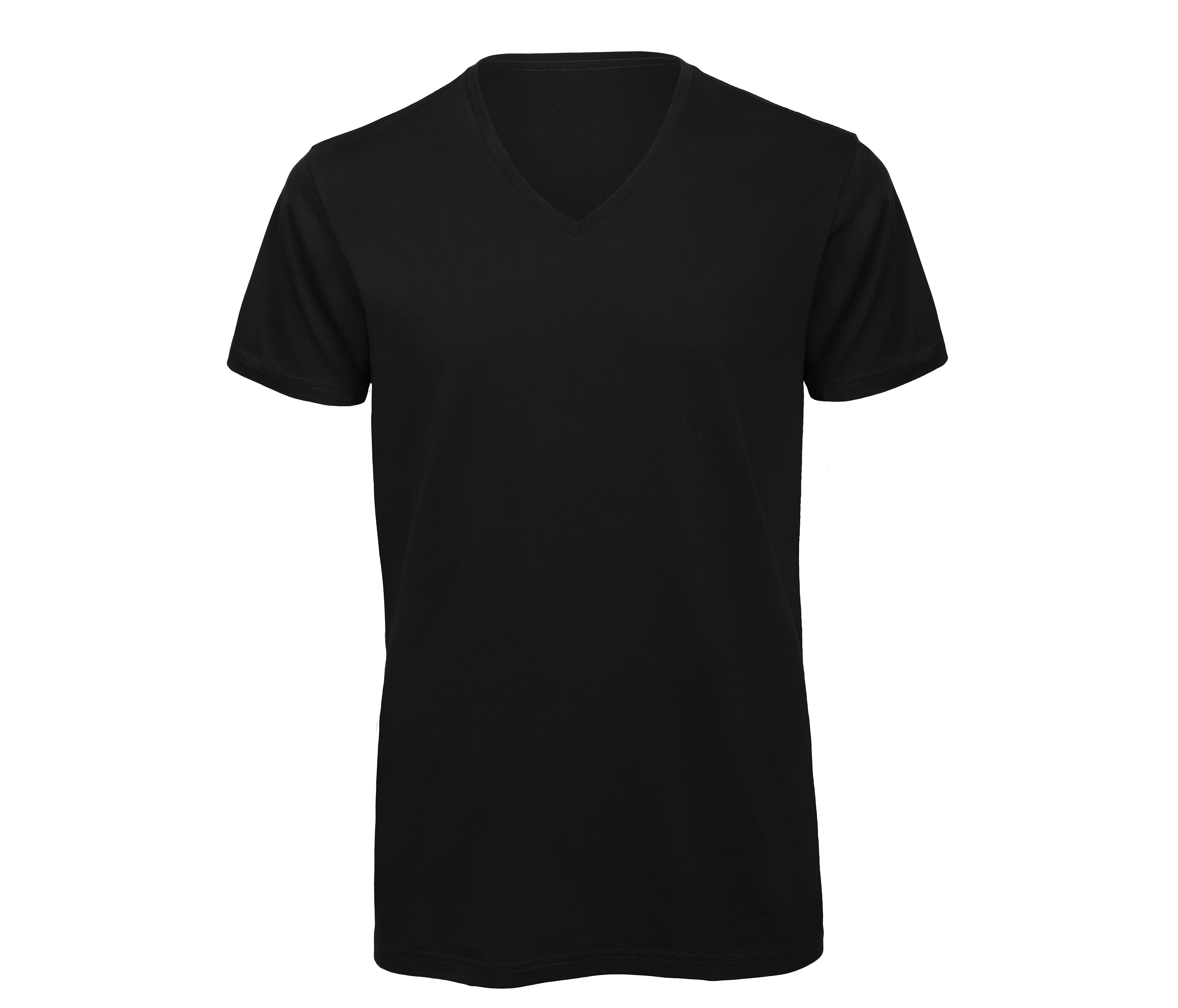 Tee-Shirt Homme Col V en Coton Bio - Black
