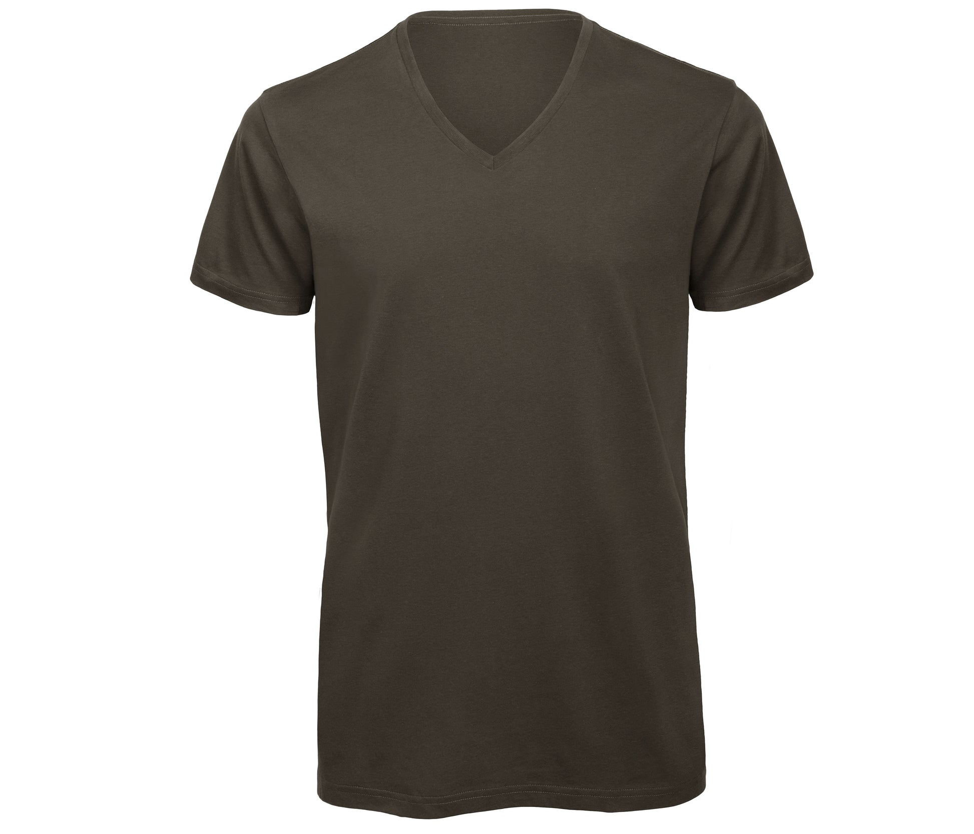 Tee-Shirt Homme Col V en Coton Bio - Khaki