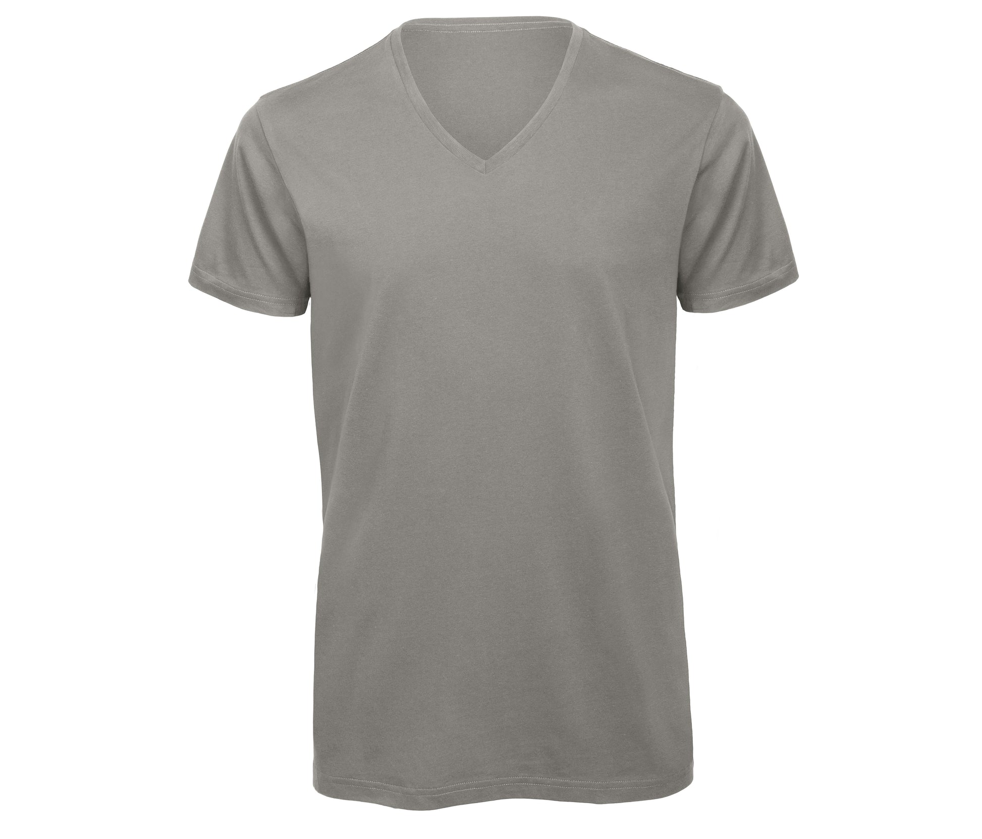 Tee-Shirt Homme Col V en Coton Bio - Light Grey