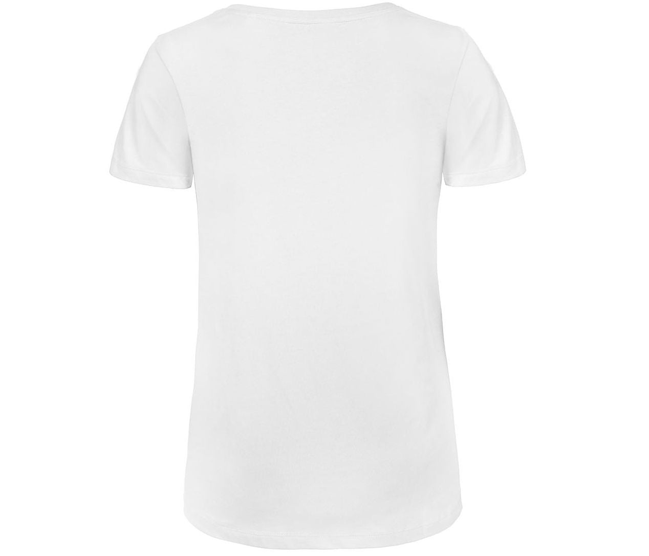 Tee-Shirt Femme Col V en Coton Bio - White