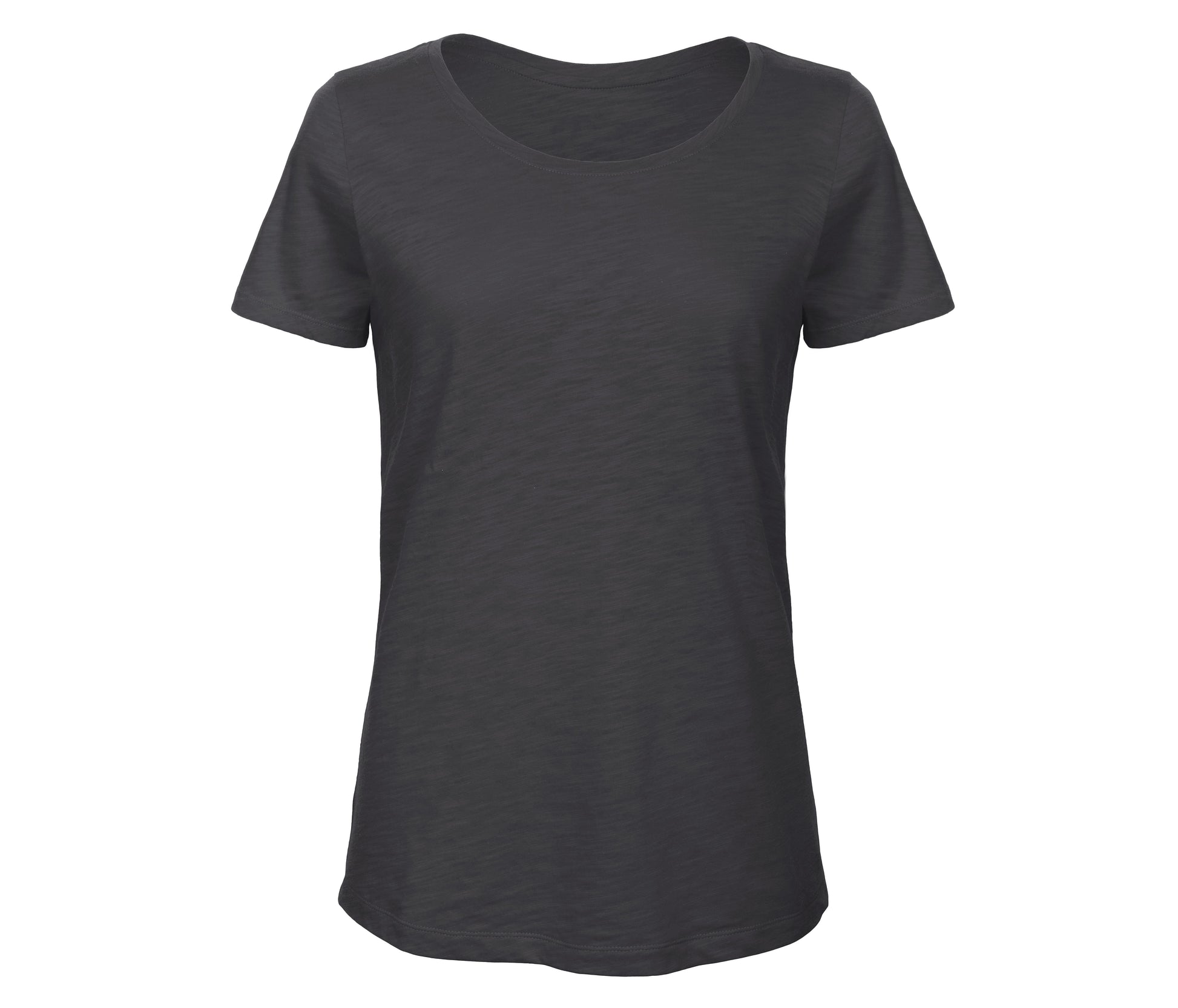 Tee-Shirt Femme Slub en Coton Bio - Chic Anthracite