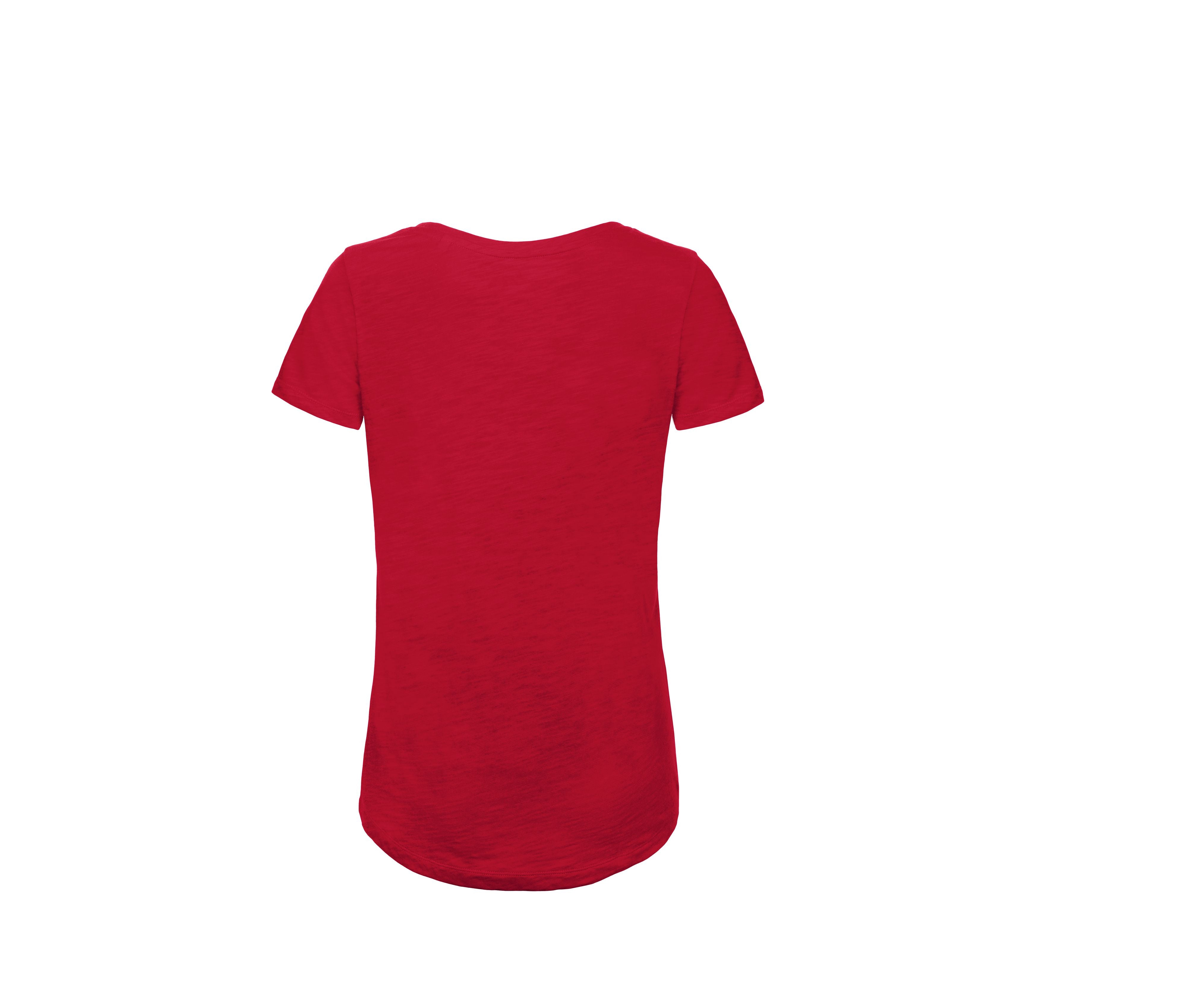 Tee-Shirt Femme Slub en Coton Bio - Chic Red