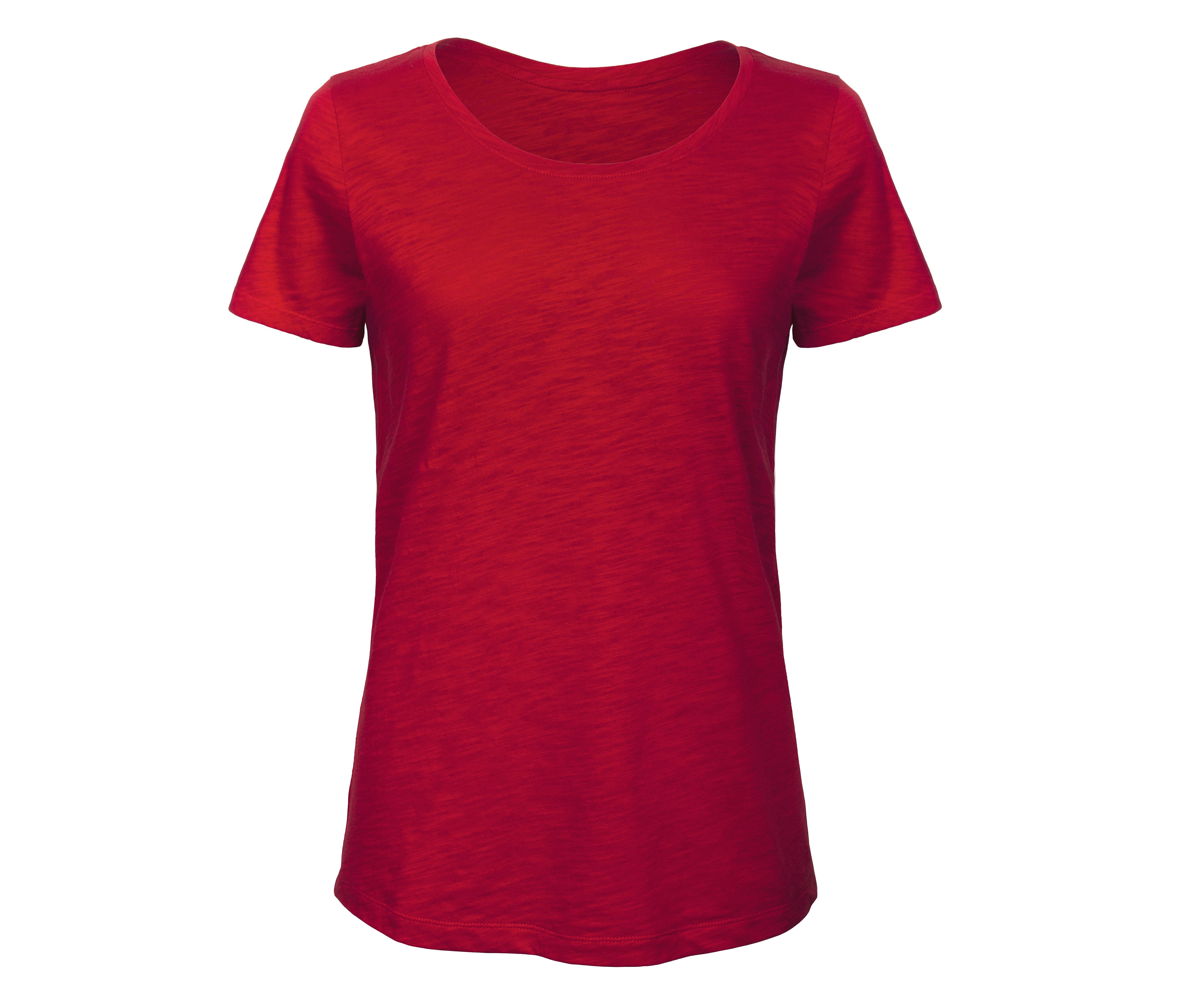 Tee-Shirt Femme Slub en Coton Bio - Chic Red