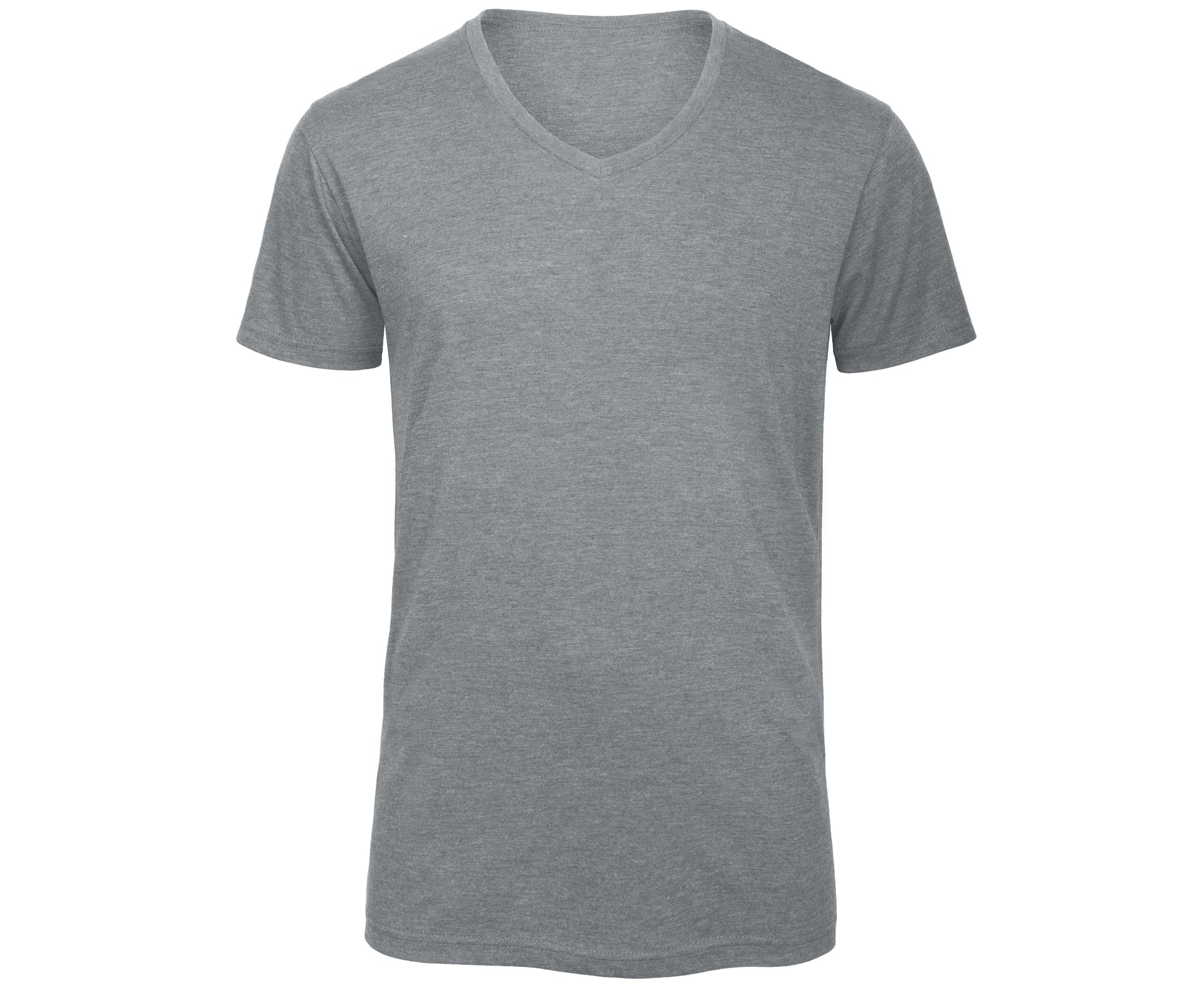 Tee-Shirt Col V Homme Tri-Blend - Heather Light Grey