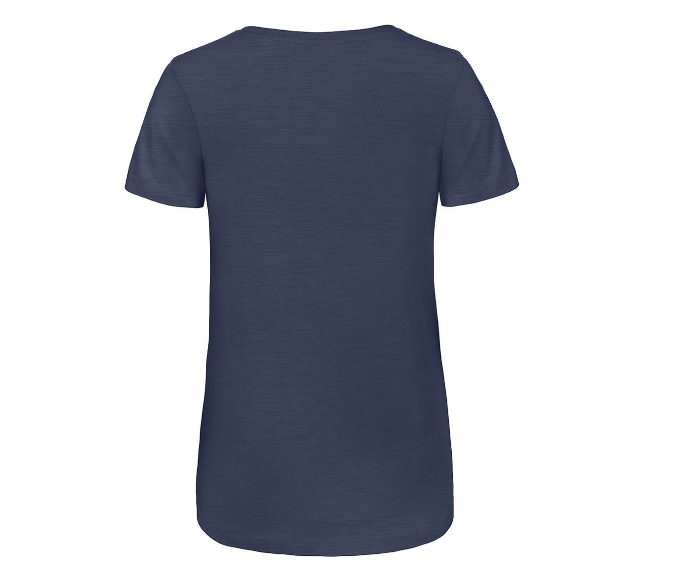 Tee-Shirt Col V Femme Tri-Blend - Heather Navy