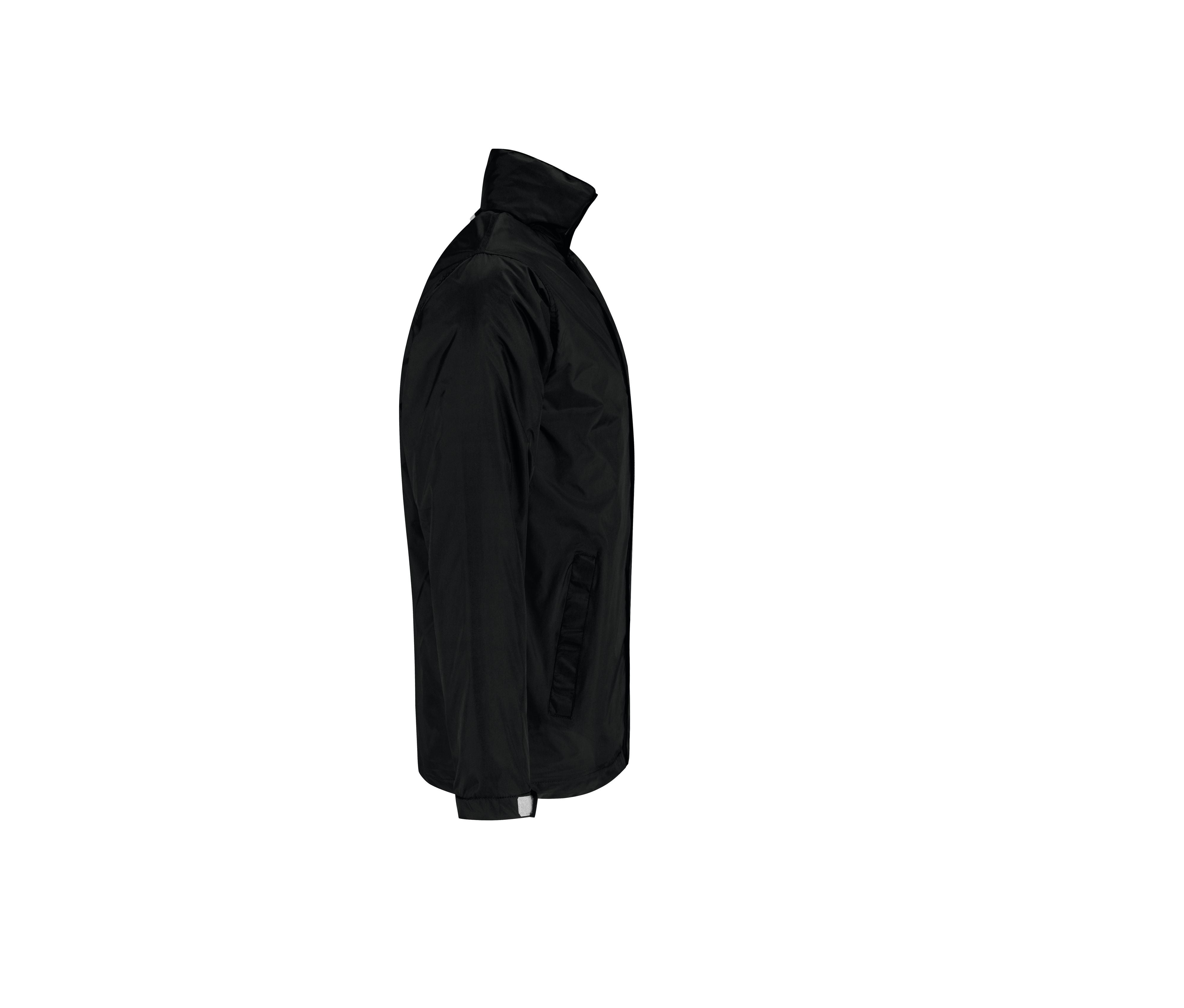 Veste Coupe-Vent Doublée Micropolaire - Black