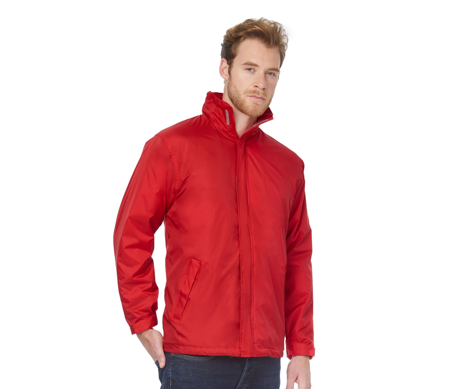 Veste coupe-vent doublée micropolaire