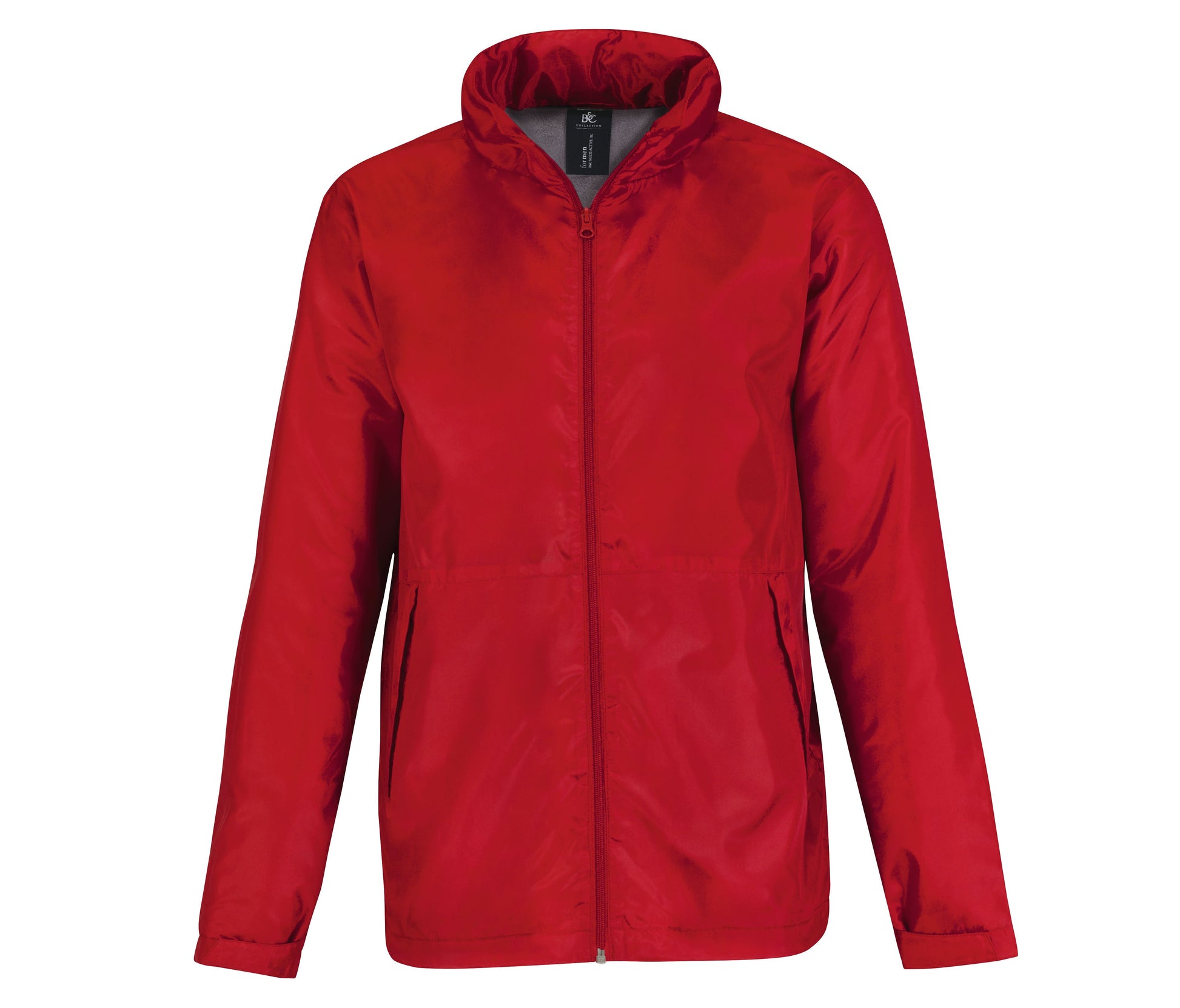 Veste Coupe-Vent Doublée Micropolaire Homme - Red