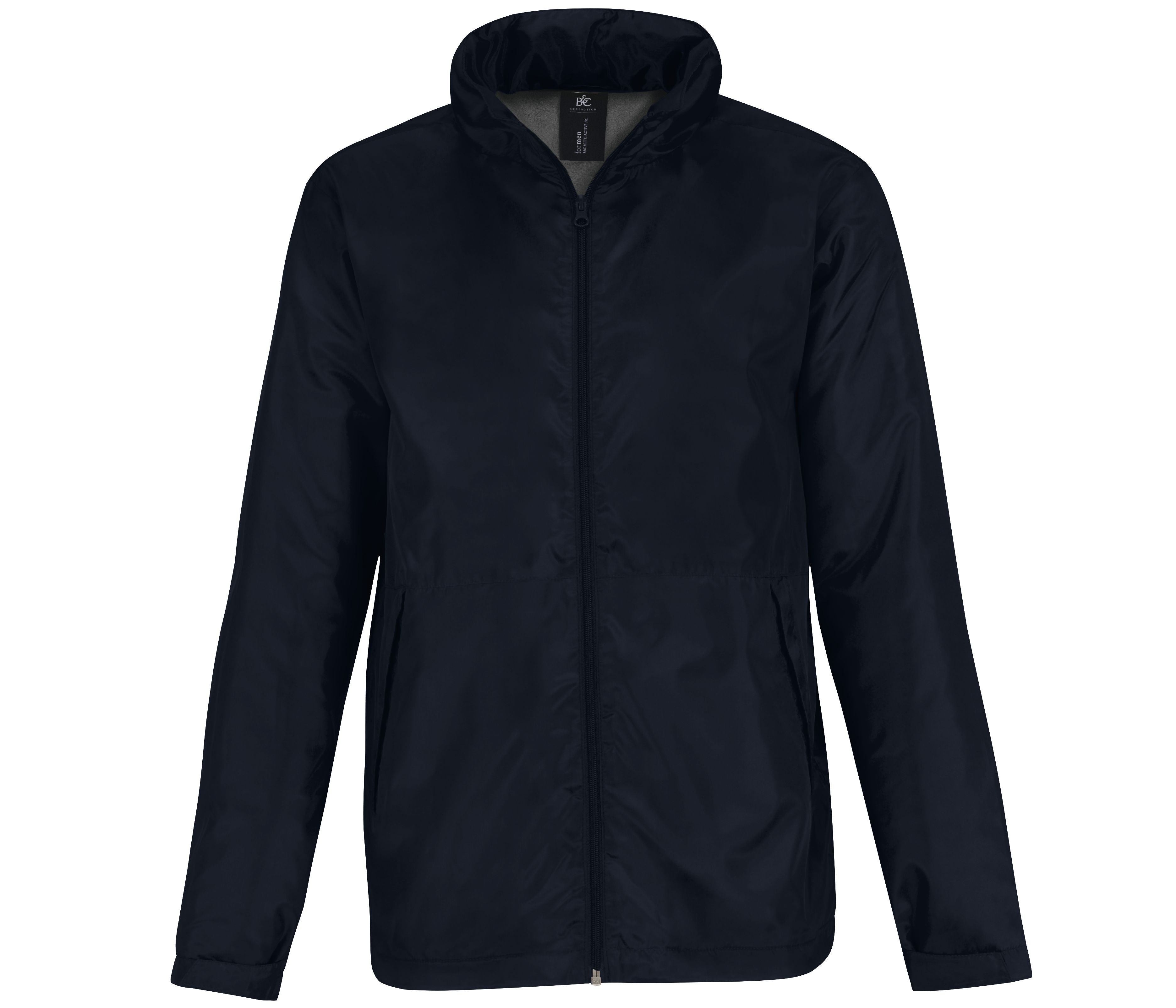 Veste Coupe-Vent Doublée Micropolaire Homme - Navy