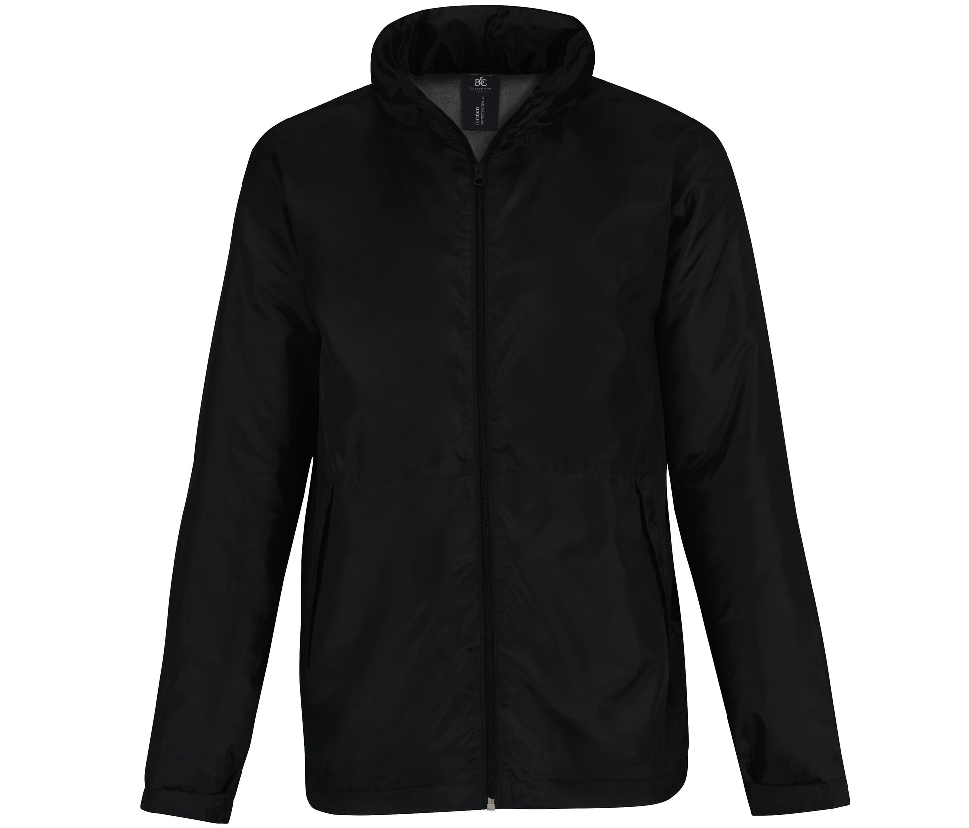 Veste Coupe-Vent Doublée Micropolaire Homme - Black