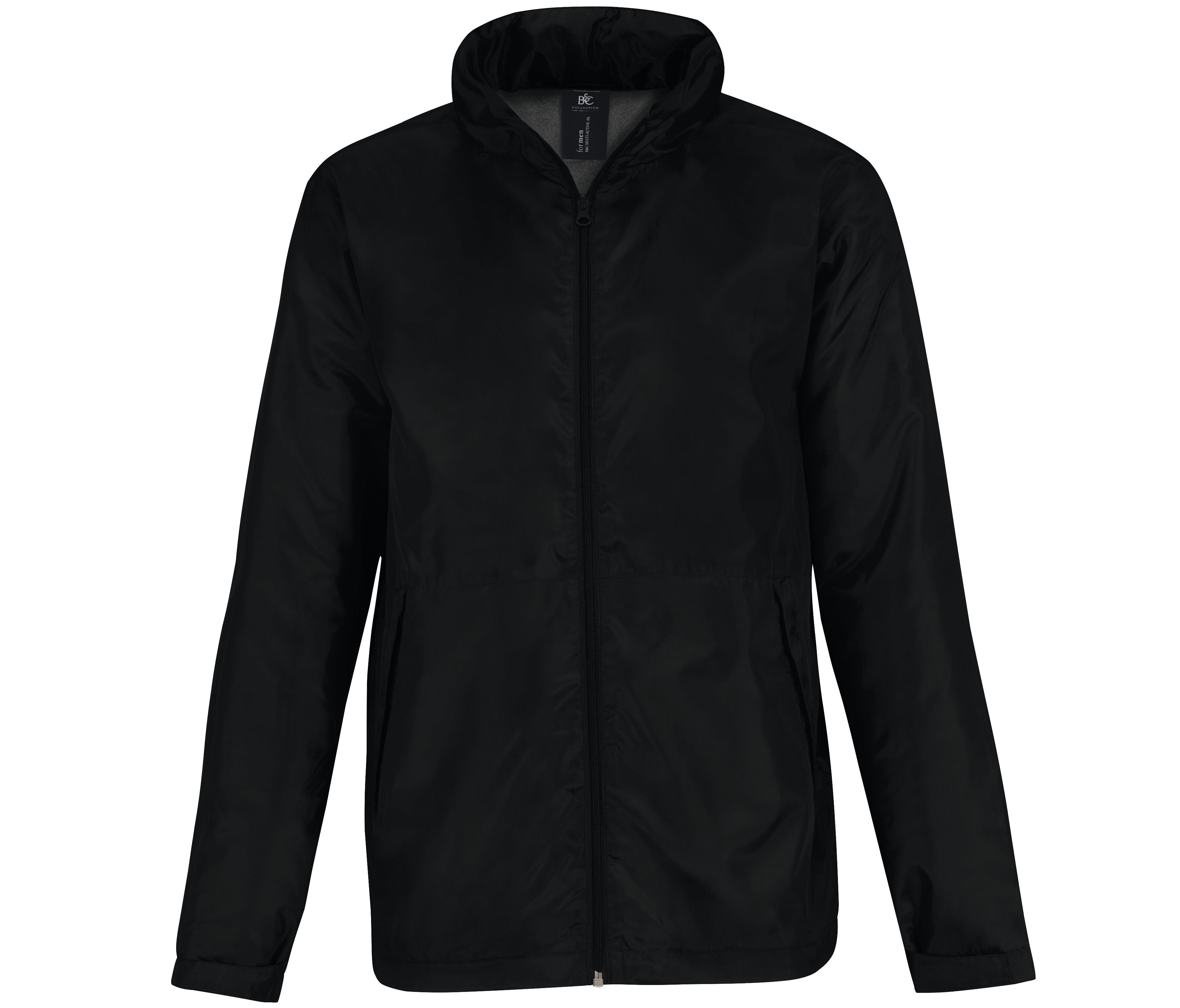 Veste Coupe-Vent Doublée Micropolaire Homme - Black