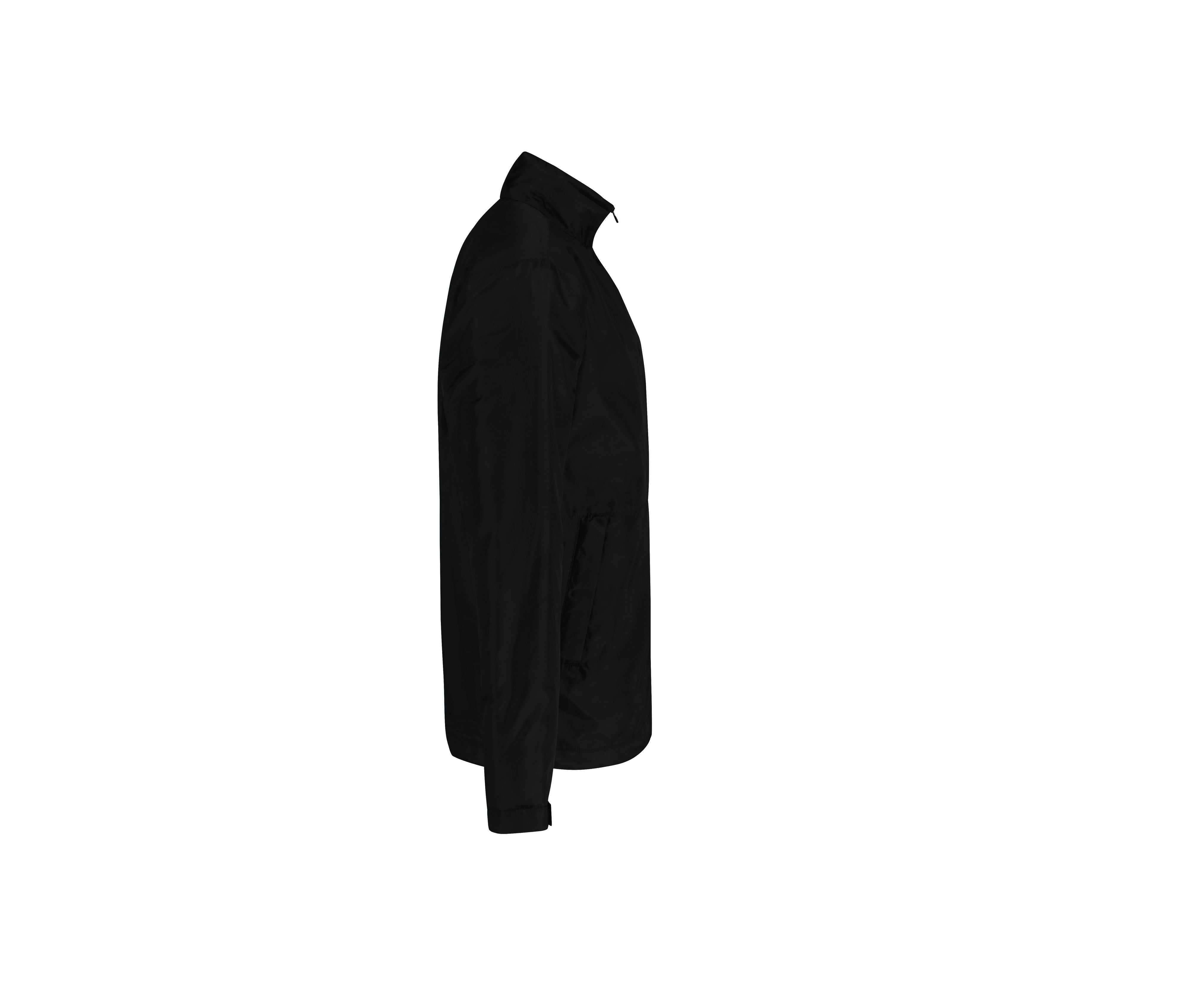 Veste Coupe-Vent Doublée Micropolaire Homme - Black