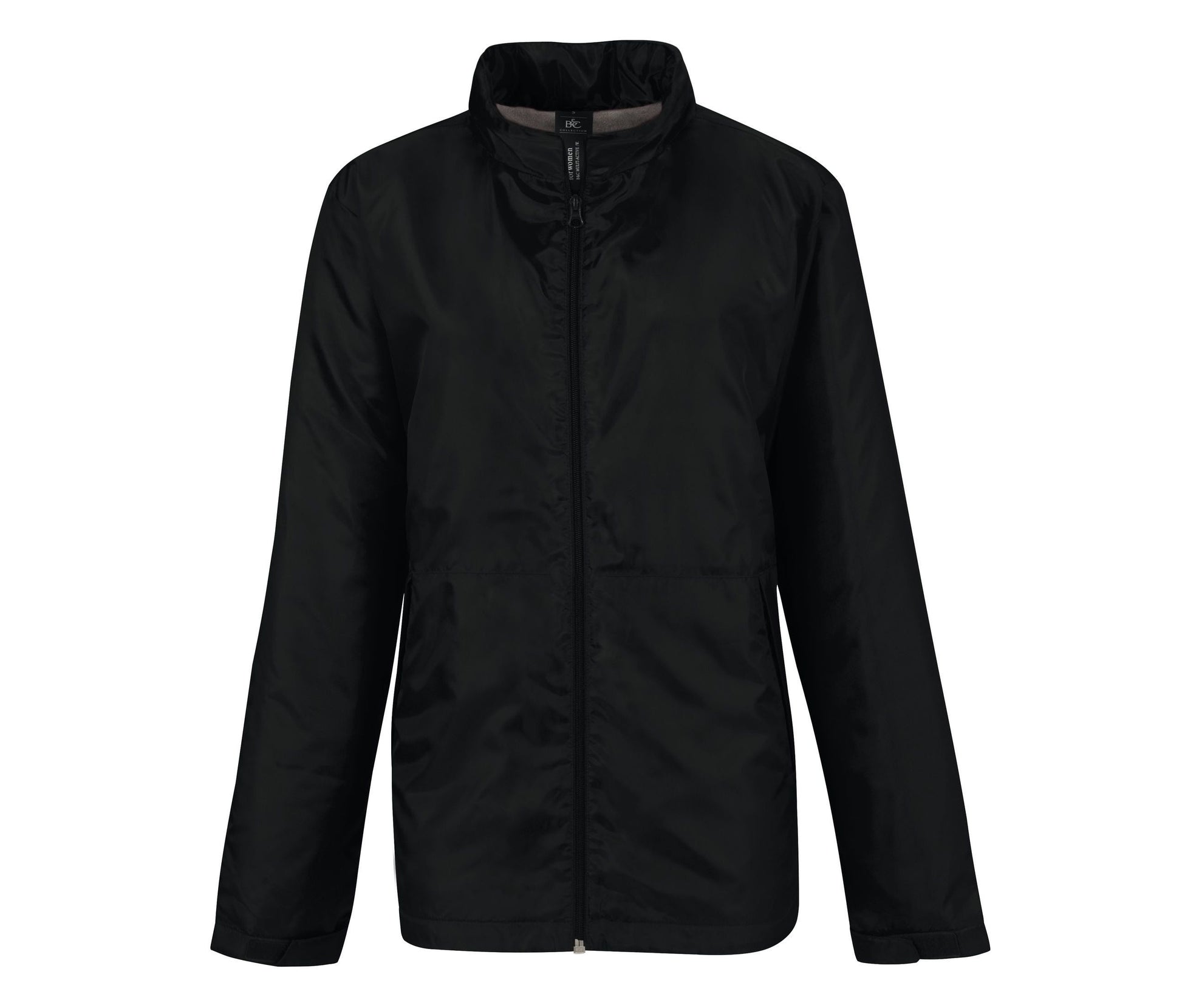 Veste Coupe-Vent Doublée Micropolaire Femme - Black