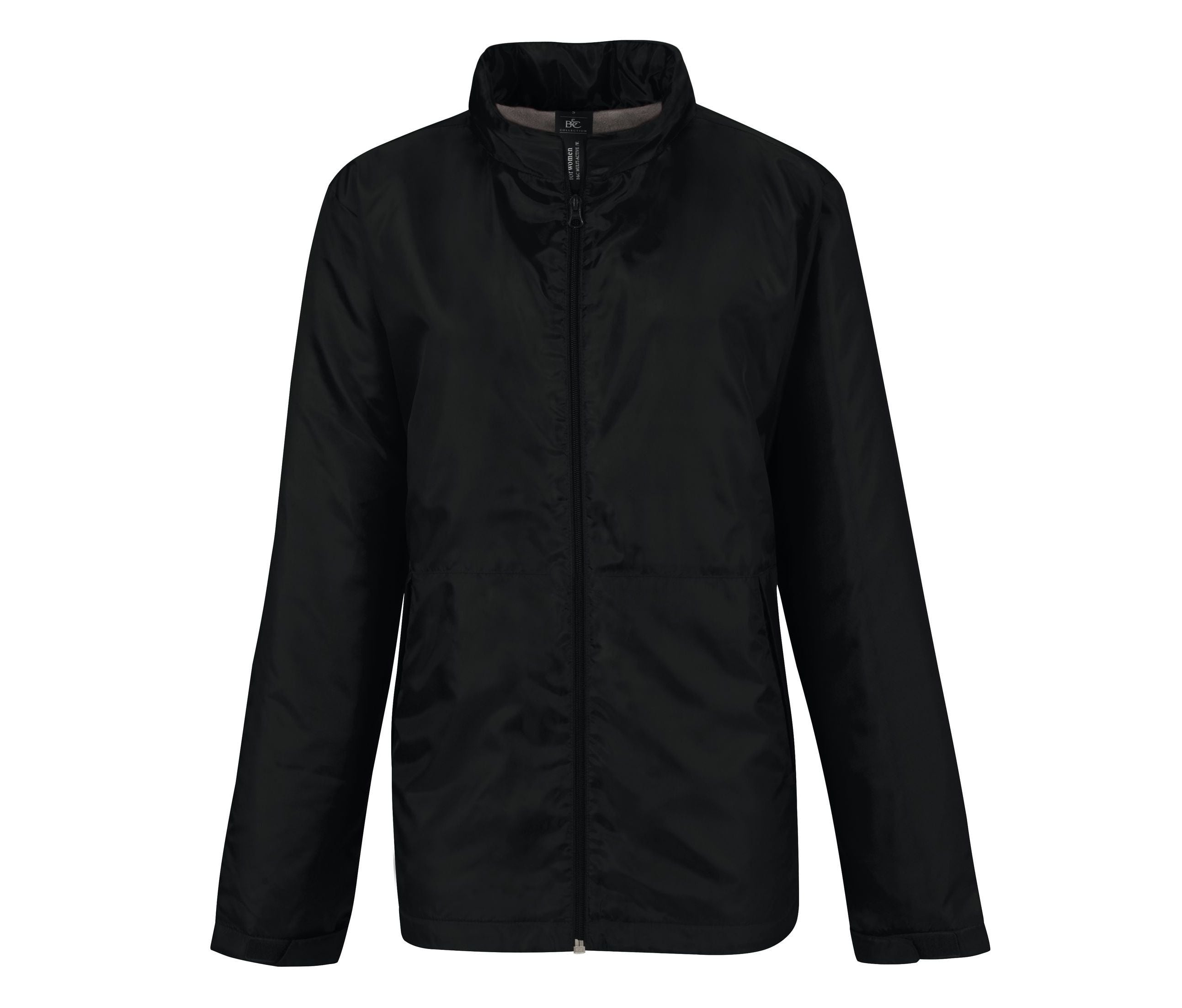 Veste Coupe-Vent Doublée Micropolaire Femme - Black