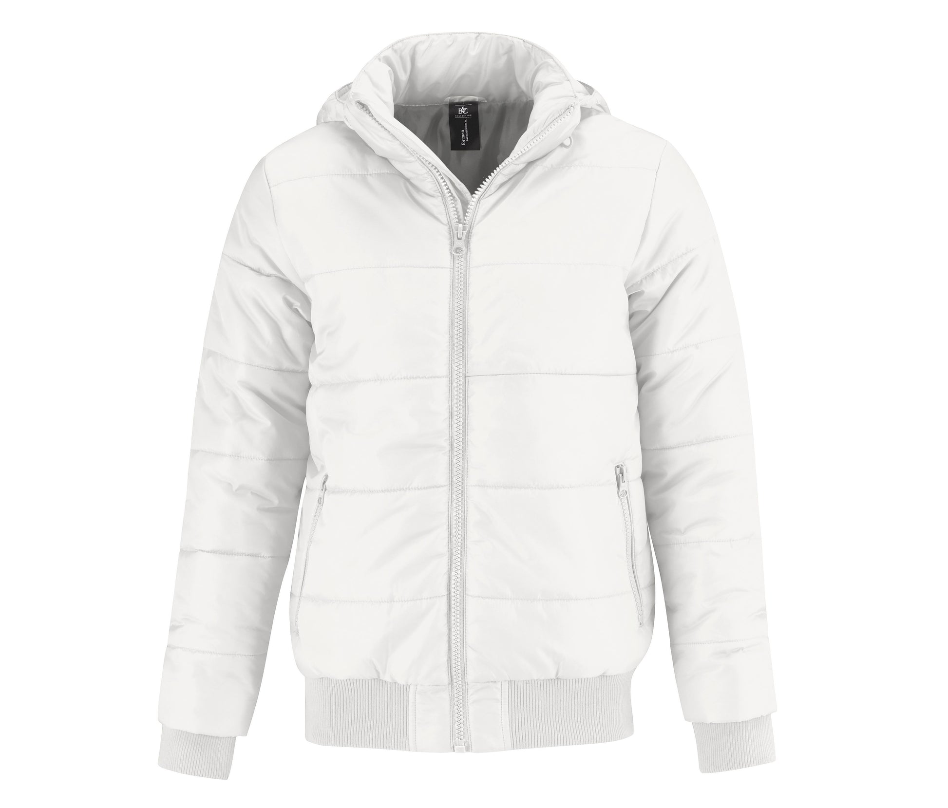 Blouson Doudoune Capuche Homme - White / Grey
