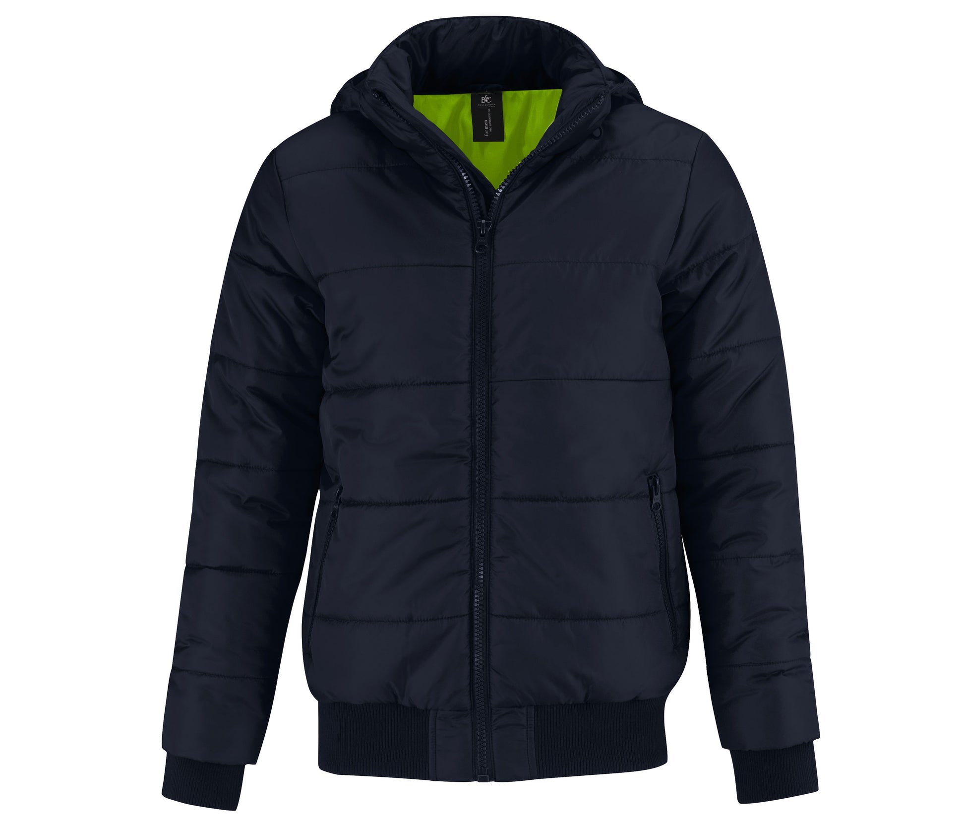 Blouson Doudoune Capuche Homme - Navy/neon Lime
