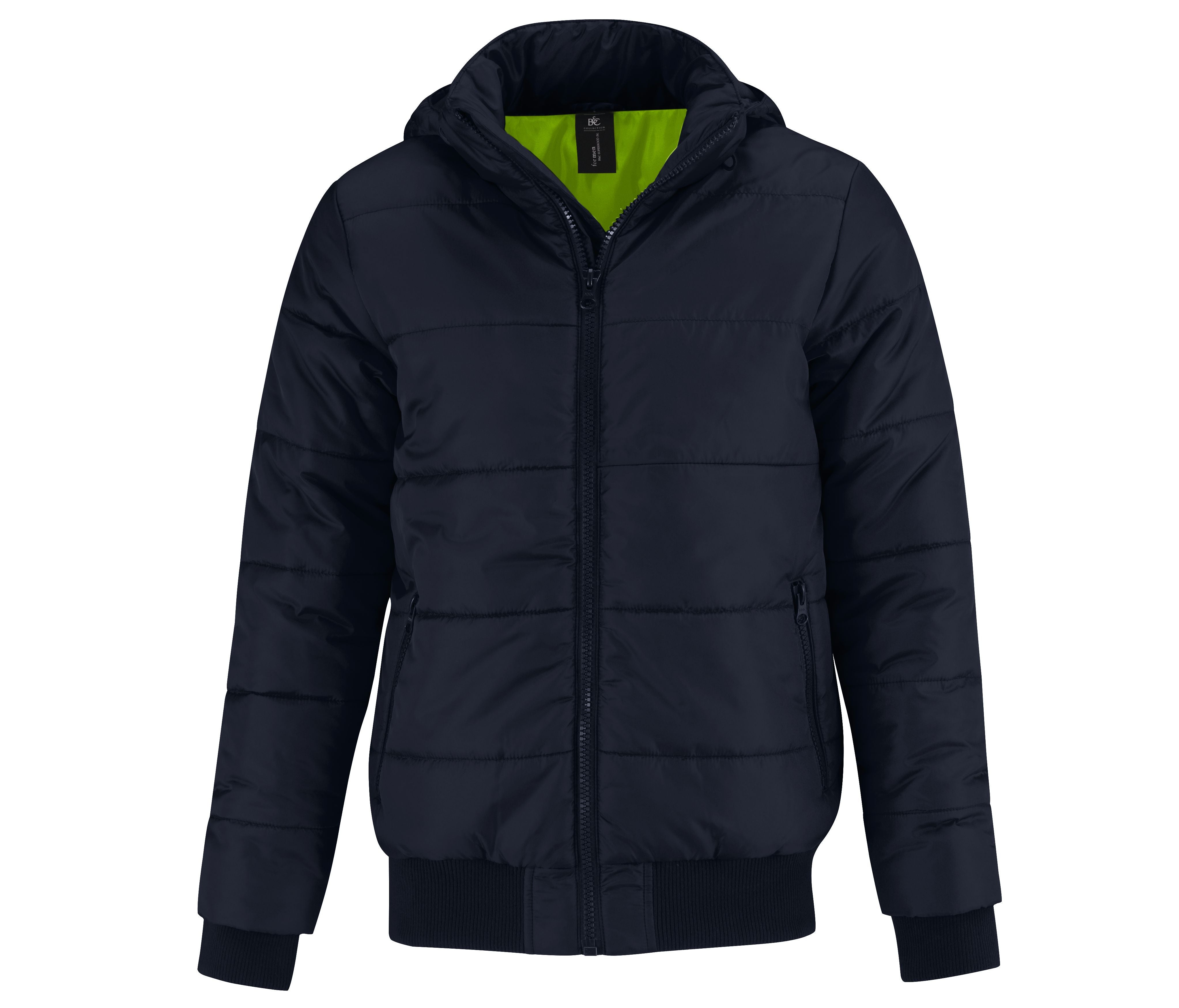 Blouson Doudoune Capuche Homme - Navy/neon Lime