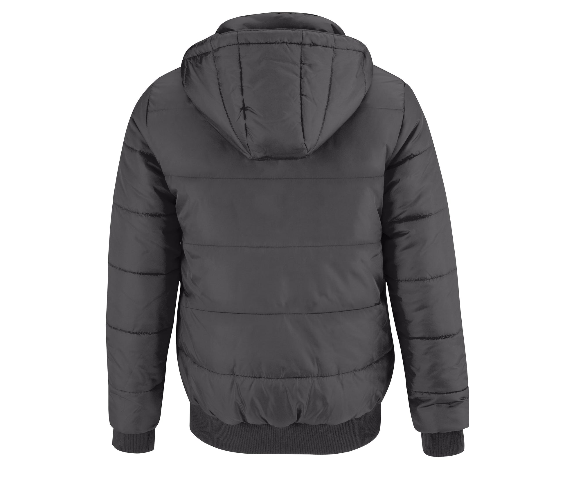 Blouson Doudoune Capuche Homme - Dark Grey/orange