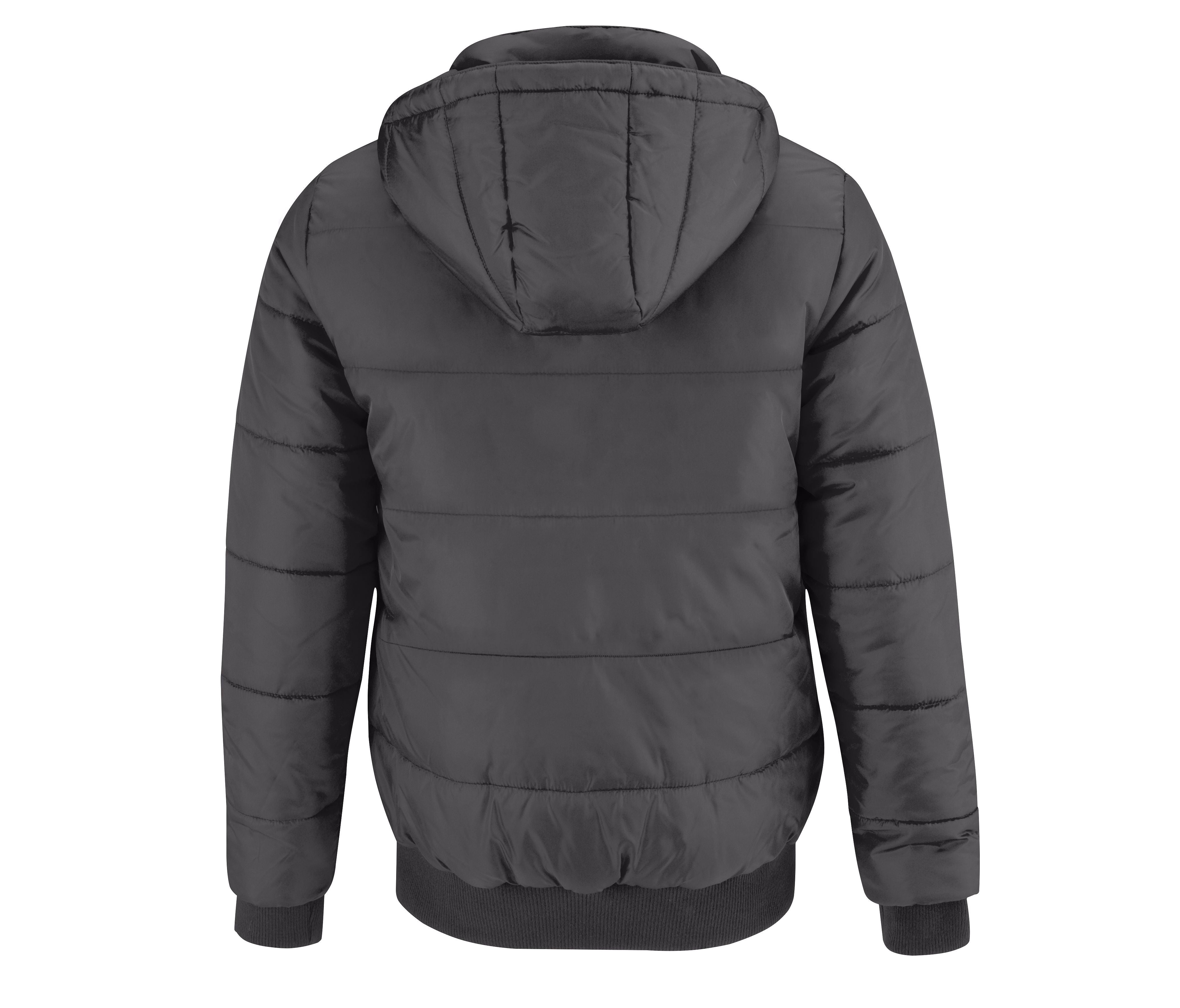 Blouson Doudoune Capuche Homme - Dark Grey/orange