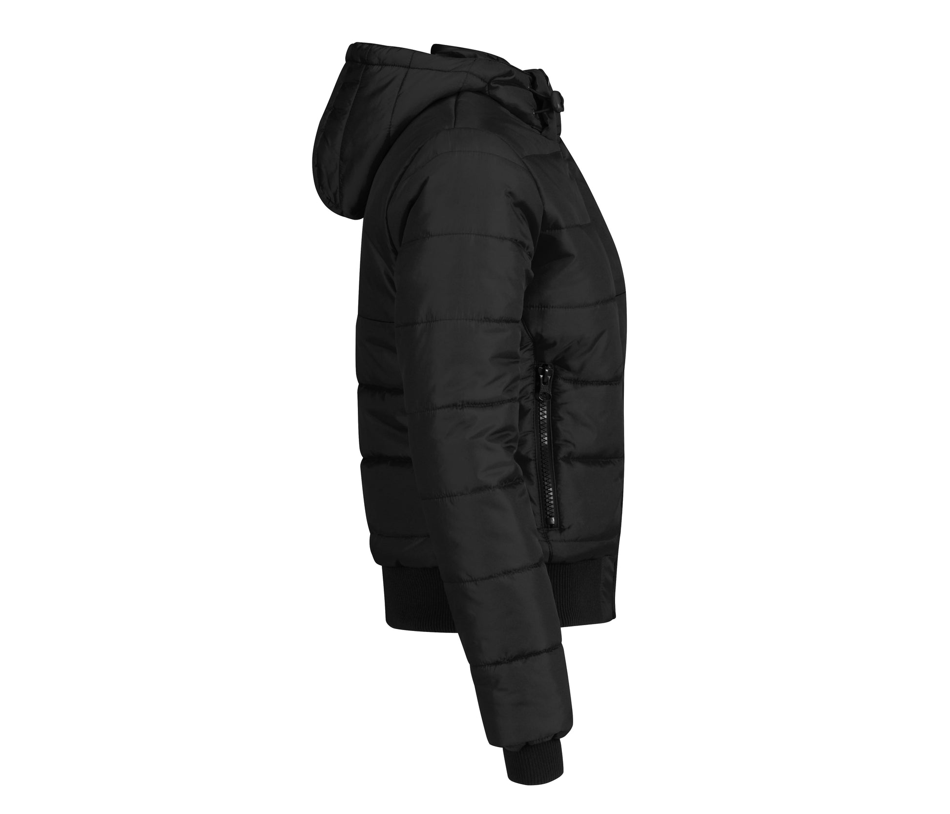 Blouson Doudoune Capuche Femme - Black/cobalt Blue