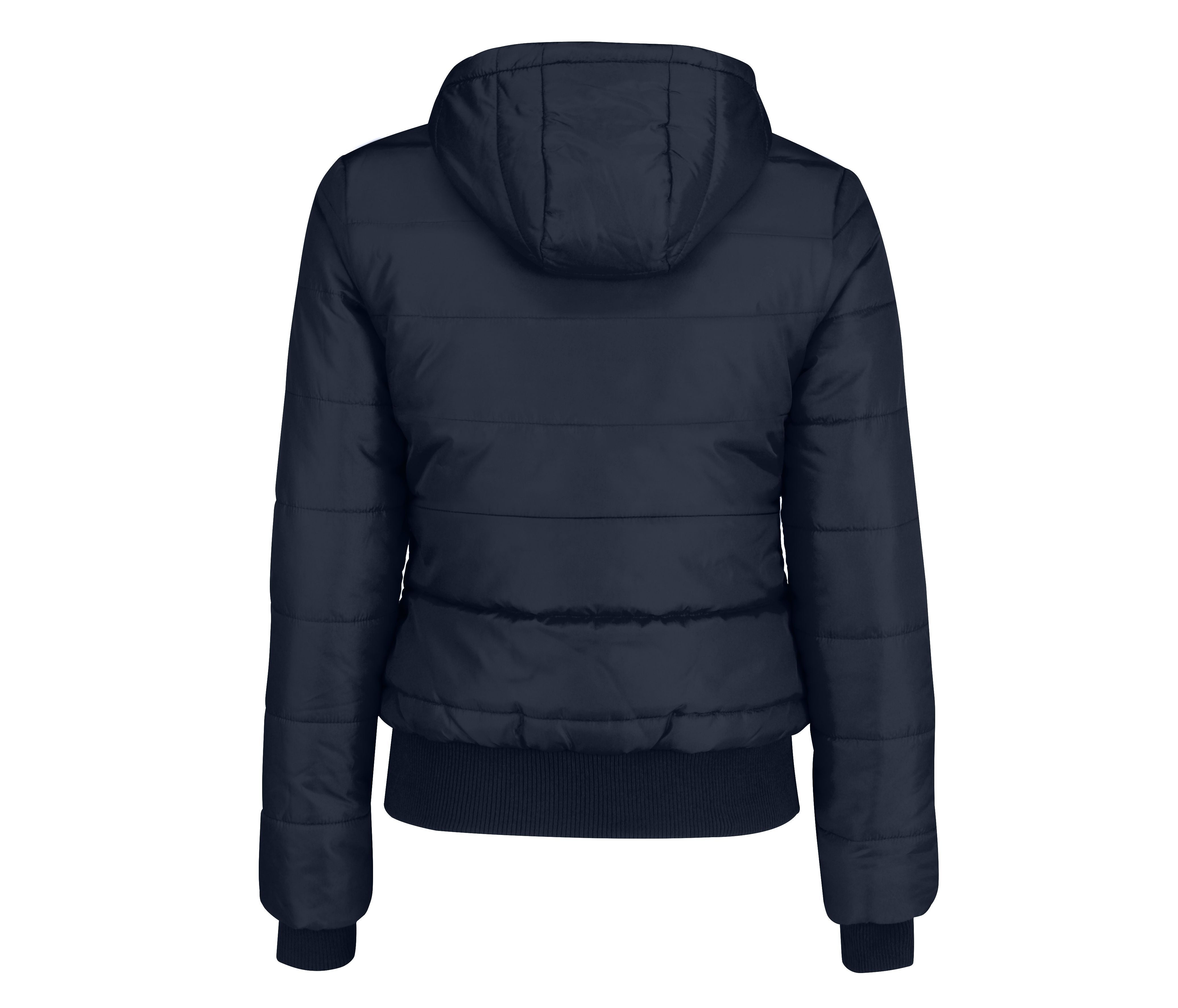 Blouson Doudoune Capuche Femme - Navy/neon Lime