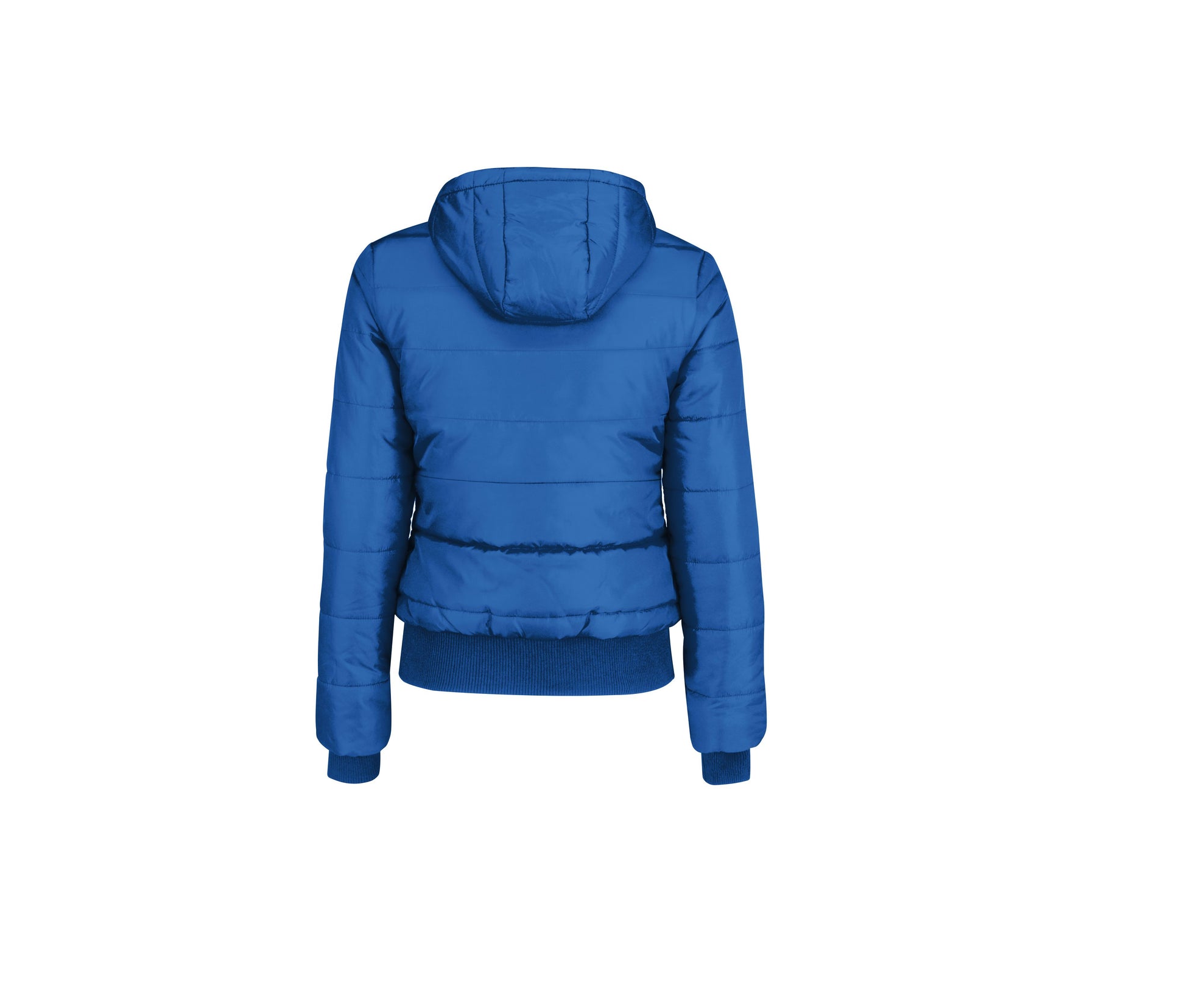 Blouson Doudoune Capuche Femme - Royal Blue / Orange
