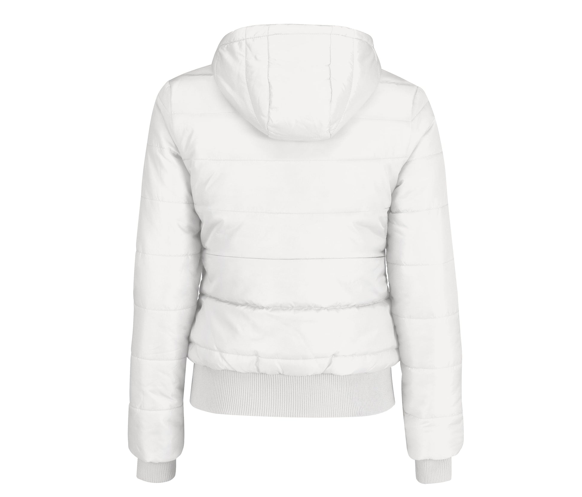 Blouson Doudoune Capuche Femme - White/grey