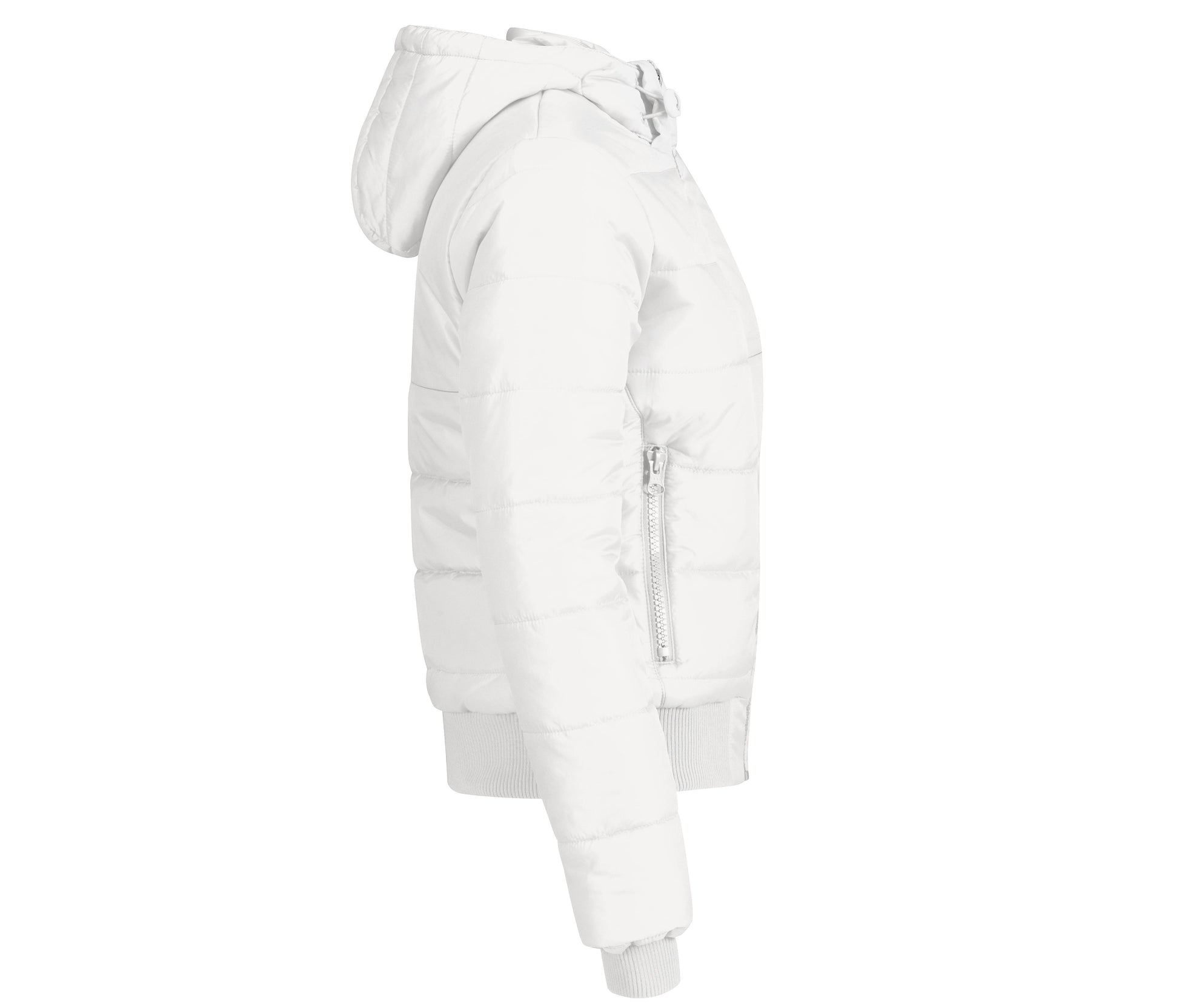 Blouson Doudoune Capuche Femme - White/grey