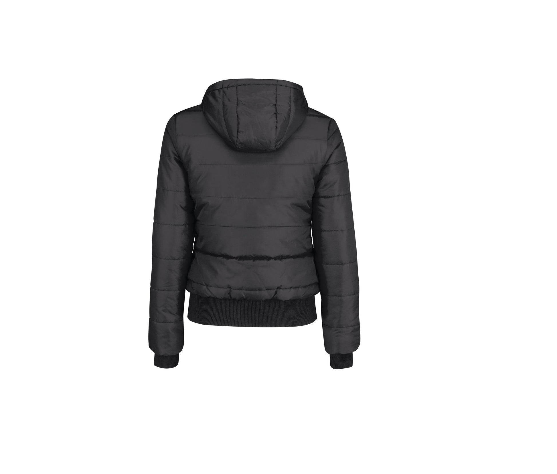 Blouson Doudoune Capuche Femme - Dark Grey / Orange