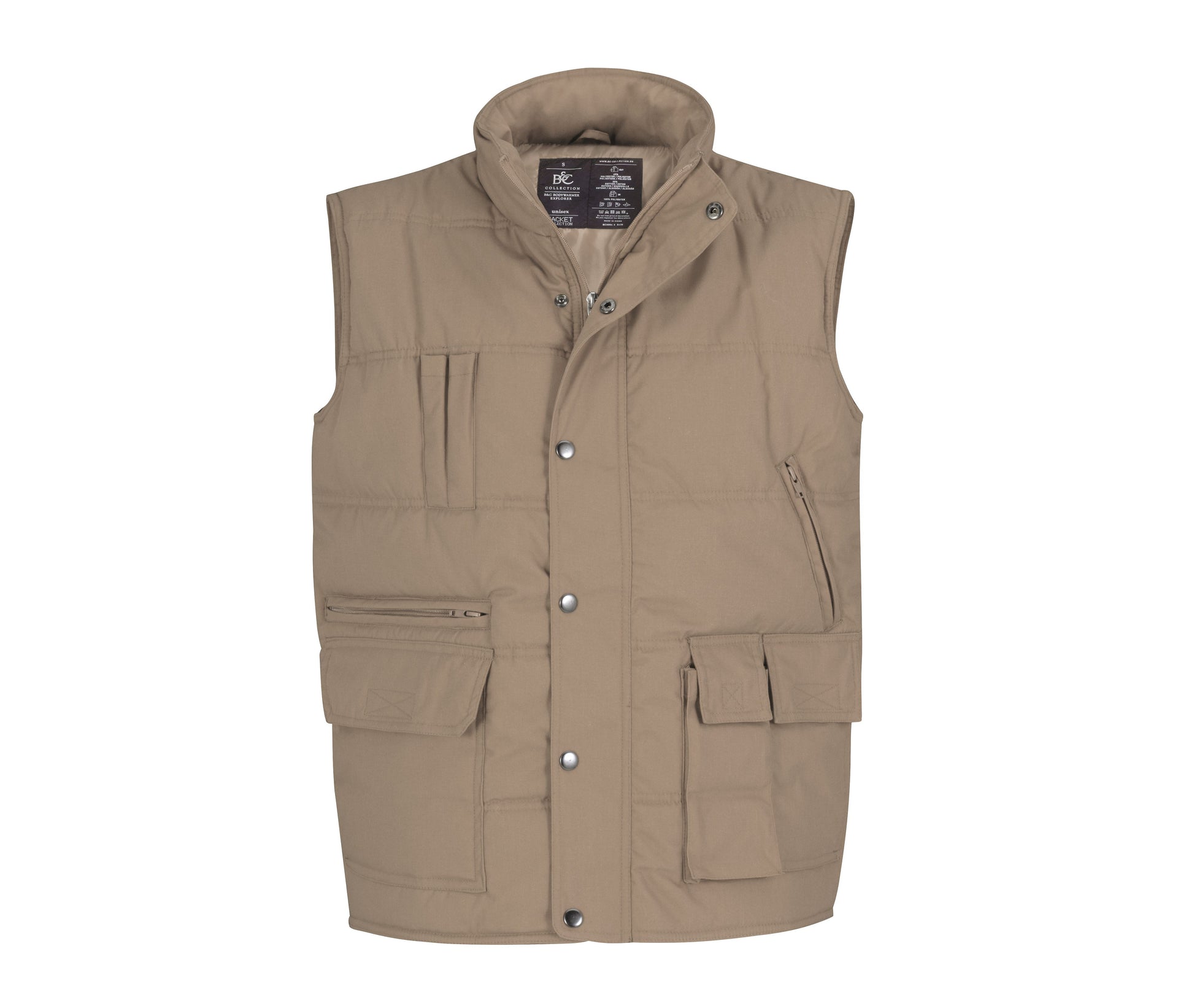 Bodywarmer Multi-Poches Polycoton - Beige