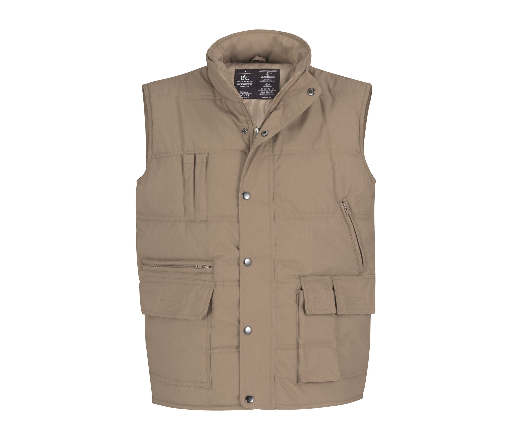 Bodywarmer Multi-Poches Polycoton - Beige
