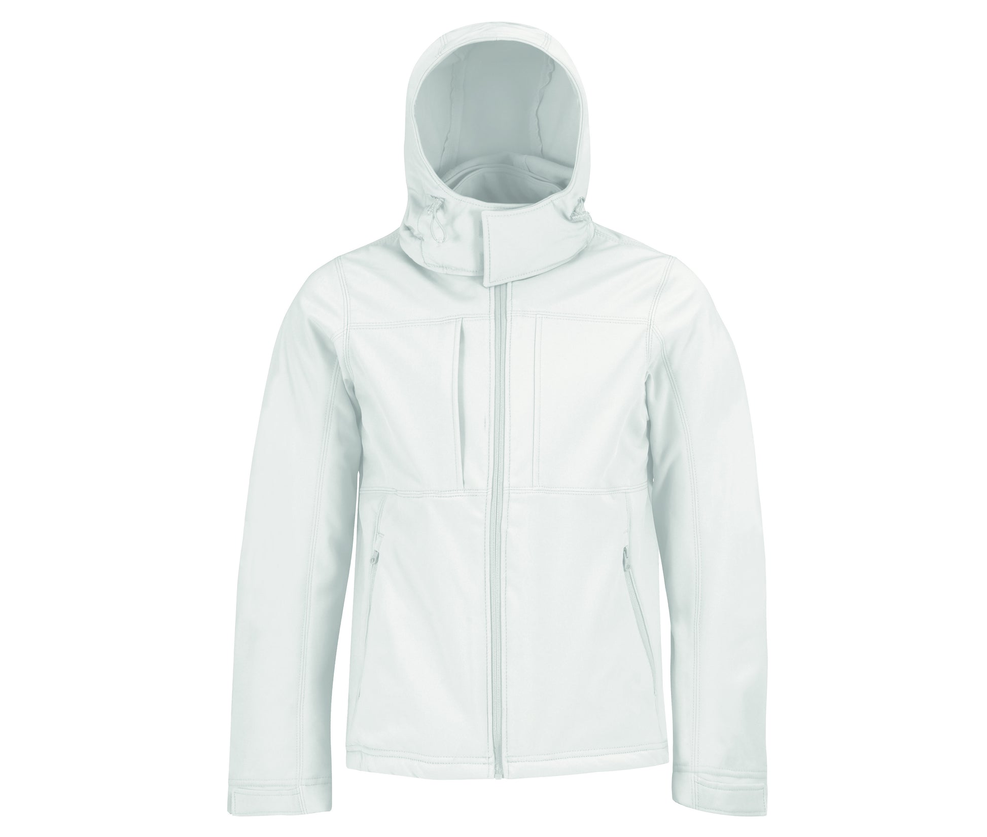 Veste Softshell Homme à Capuche - White