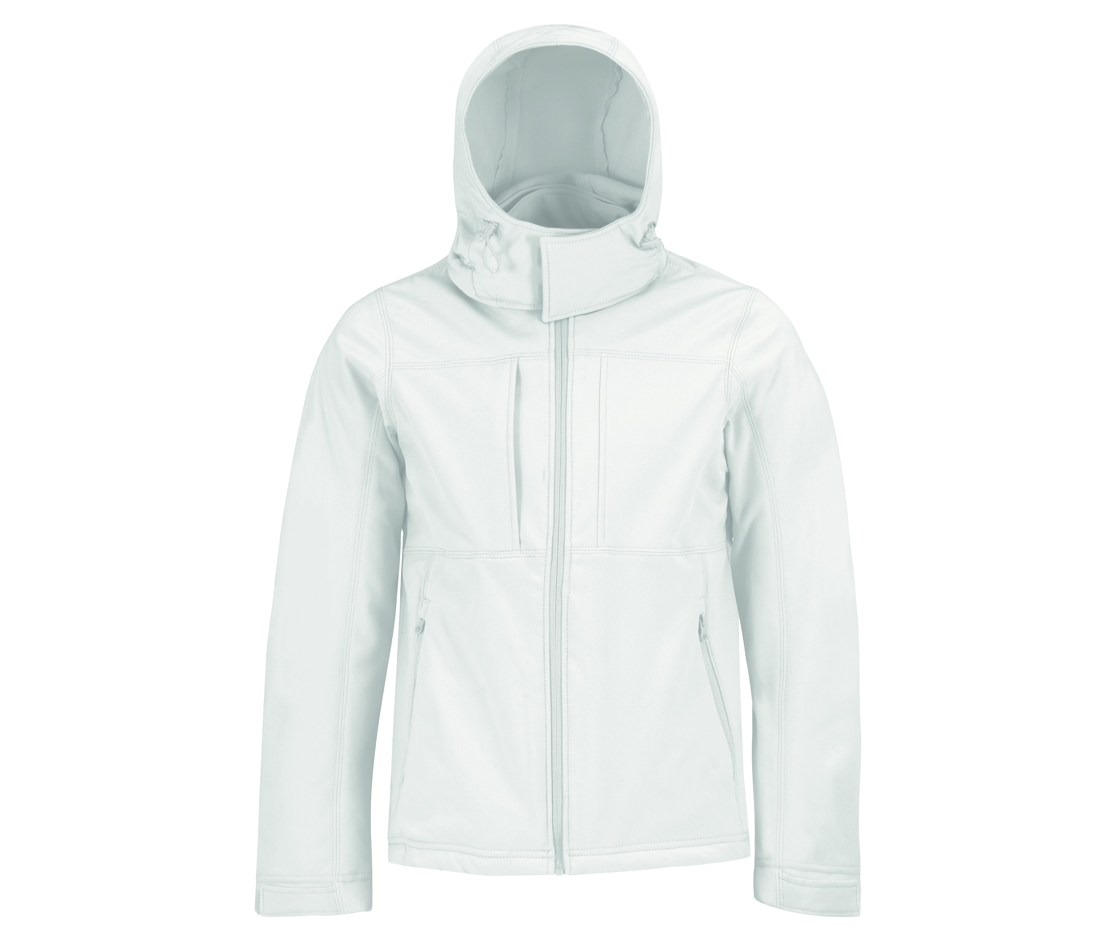 Veste Softshell Homme à Capuche - White