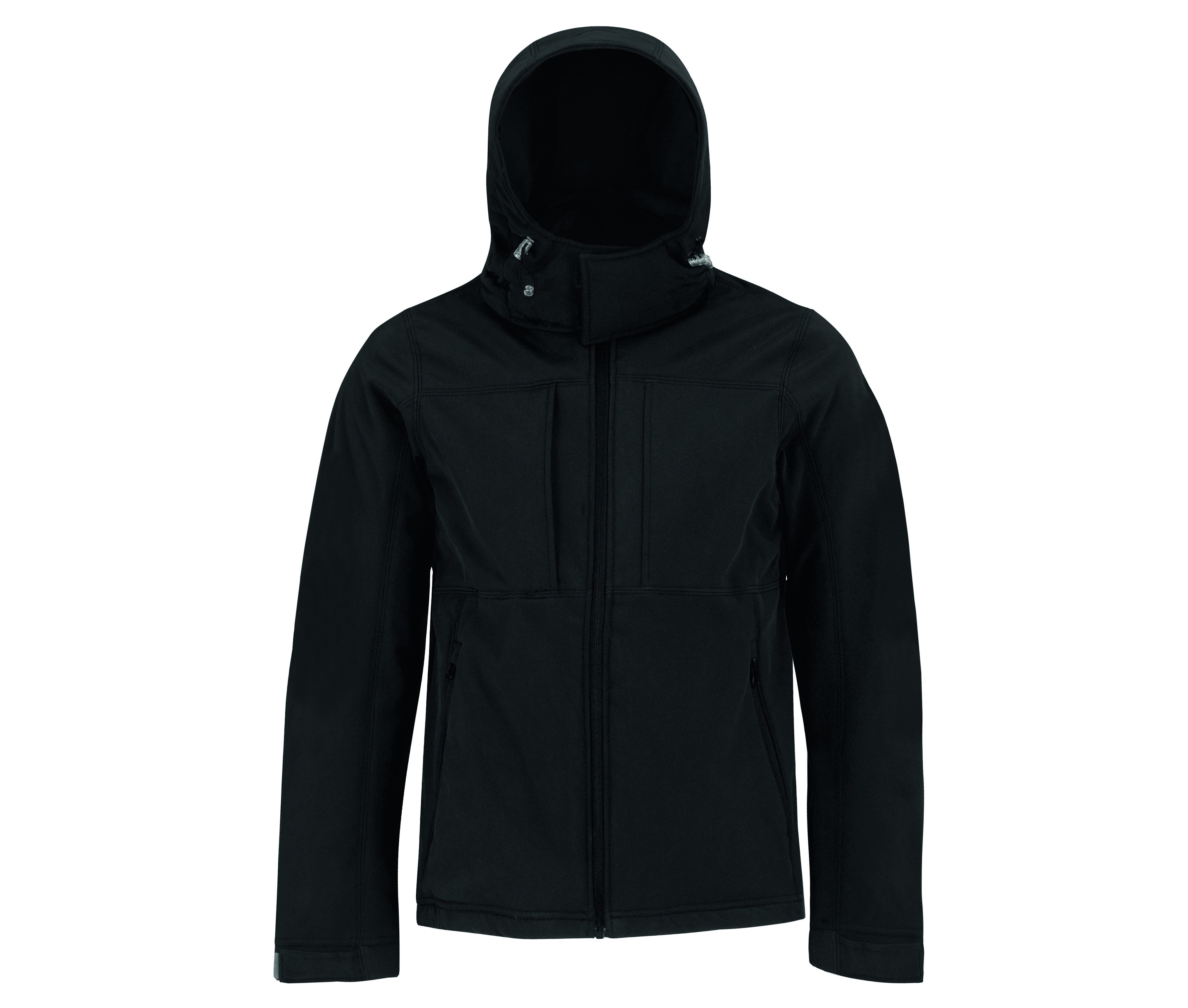 Veste Softshell Homme à Capuche - Black