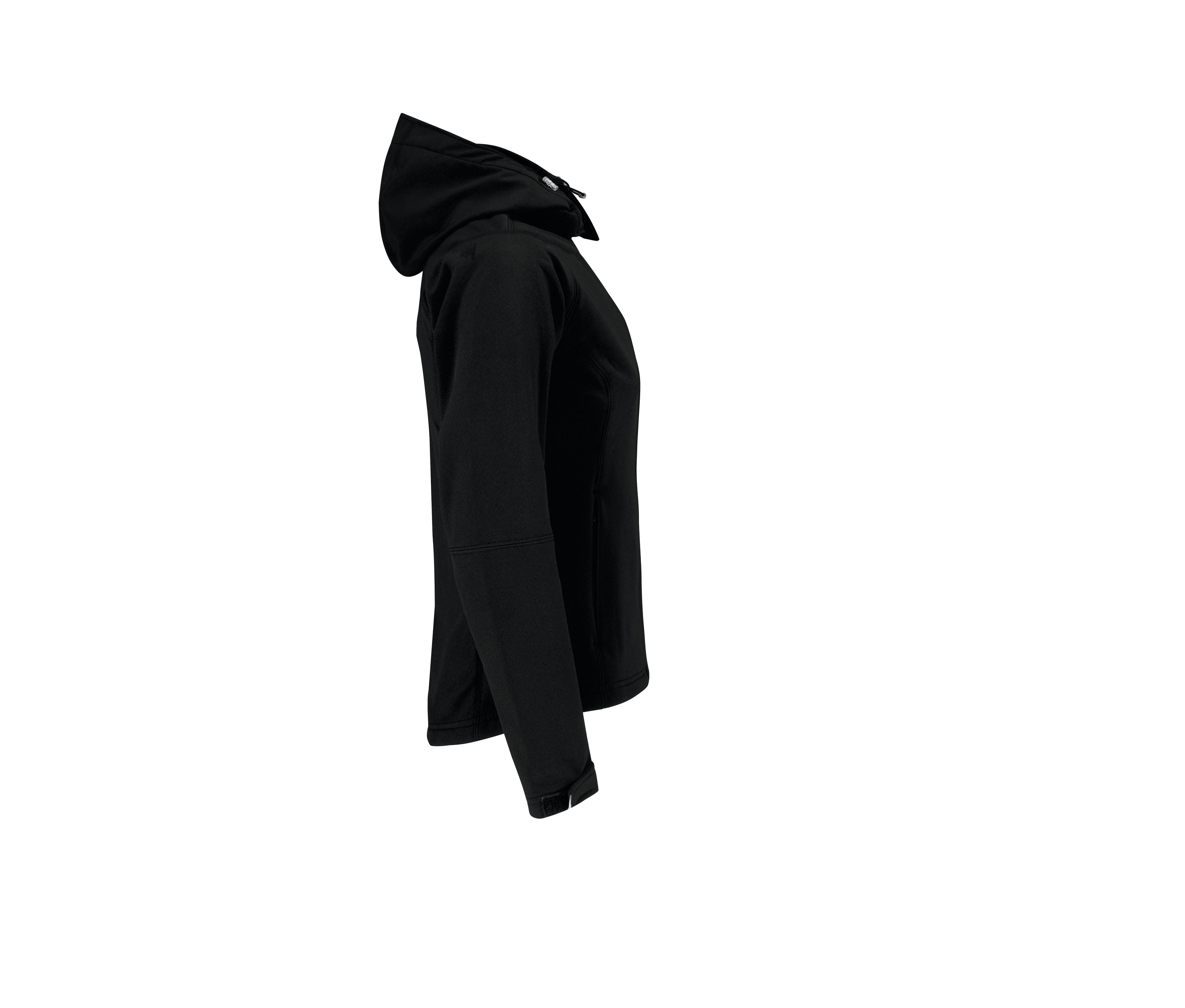 Veste Softshell Femme à Capuche - Black
